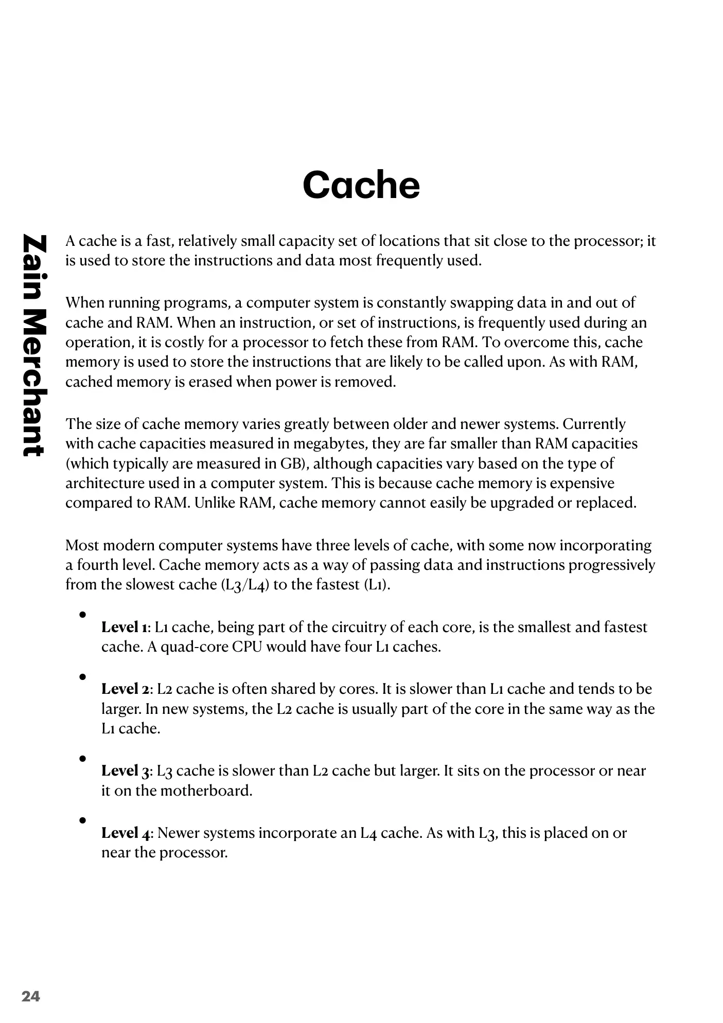 4.1 Central Processing Unit (CPU) Architecture book pages, page 24