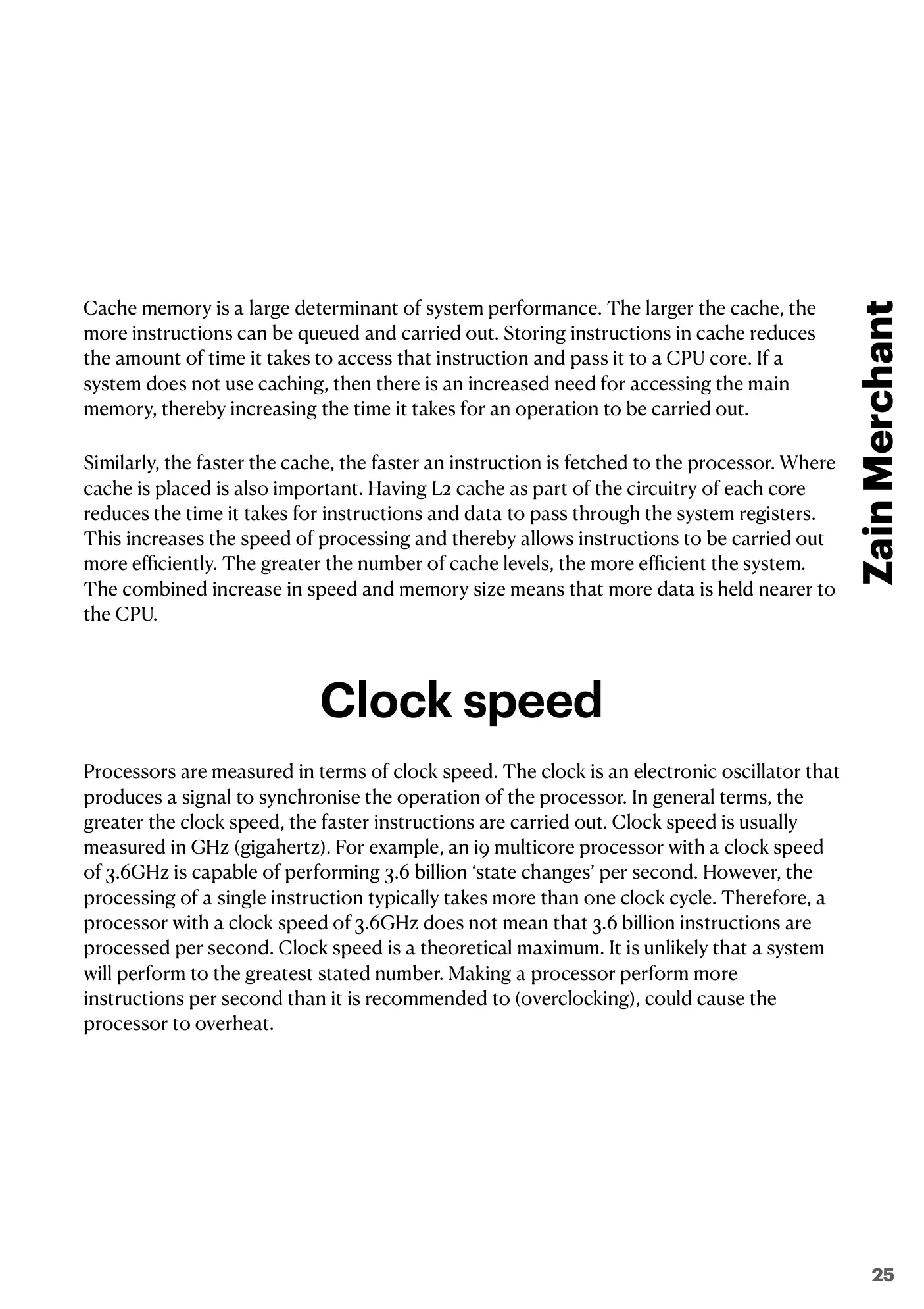 4.1 Central Processing Unit (CPU) Architecture book pages, page 25