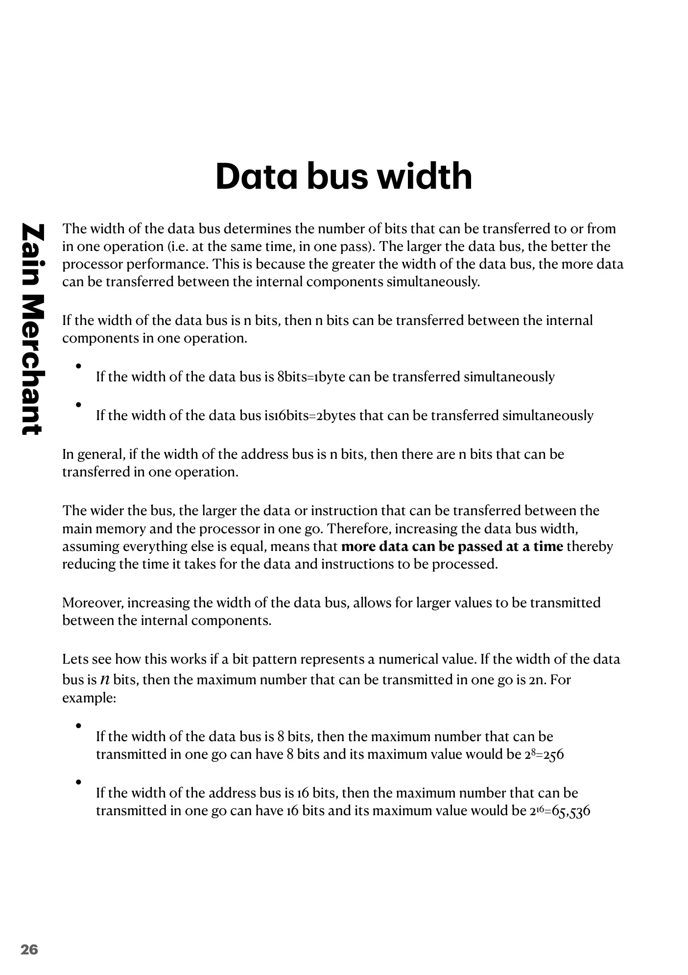 4.1 Central Processing Unit (CPU) Architecture book pages, page 26