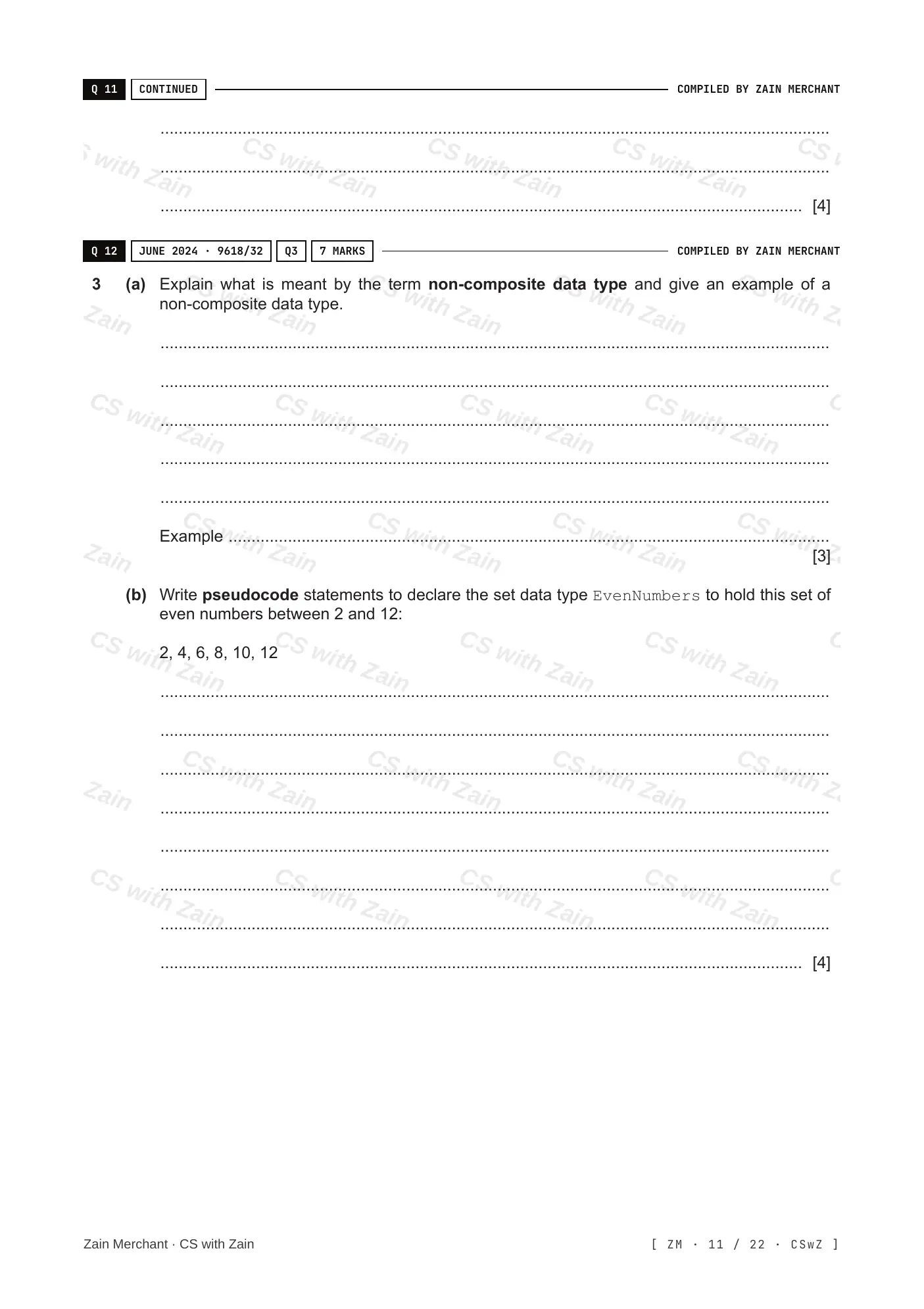 13.1 User-defined data types questions, page 10