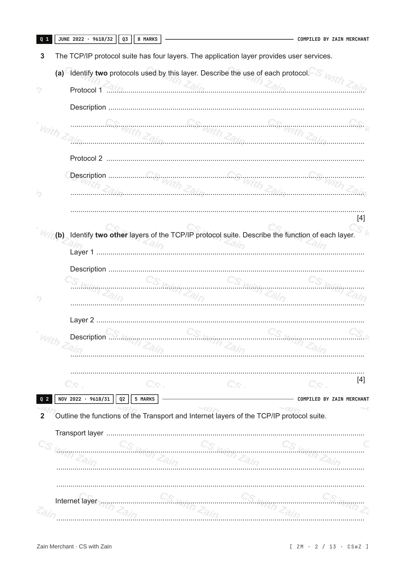 14.1 Protocols questions, page 1