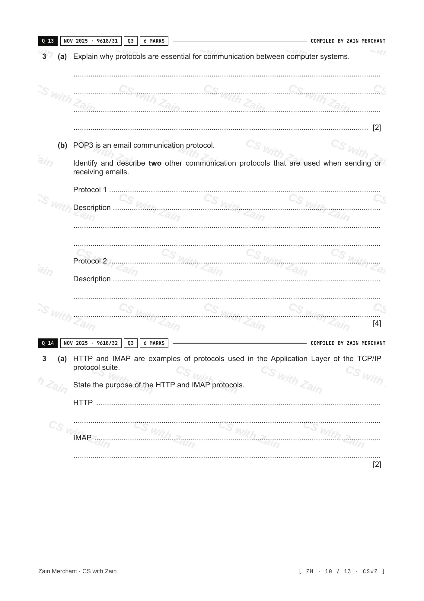 14.1 Protocols questions, page 9