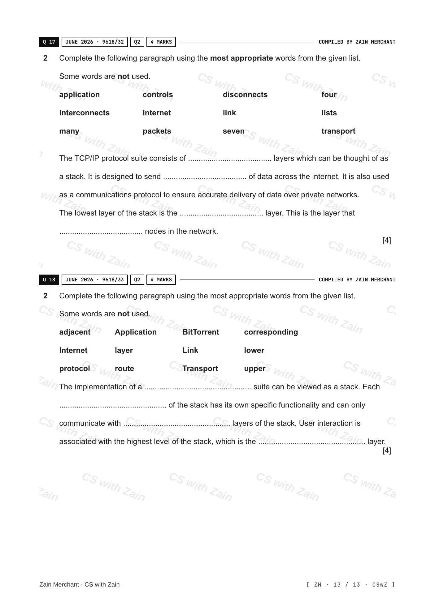 14.1 Protocols questions, page 12