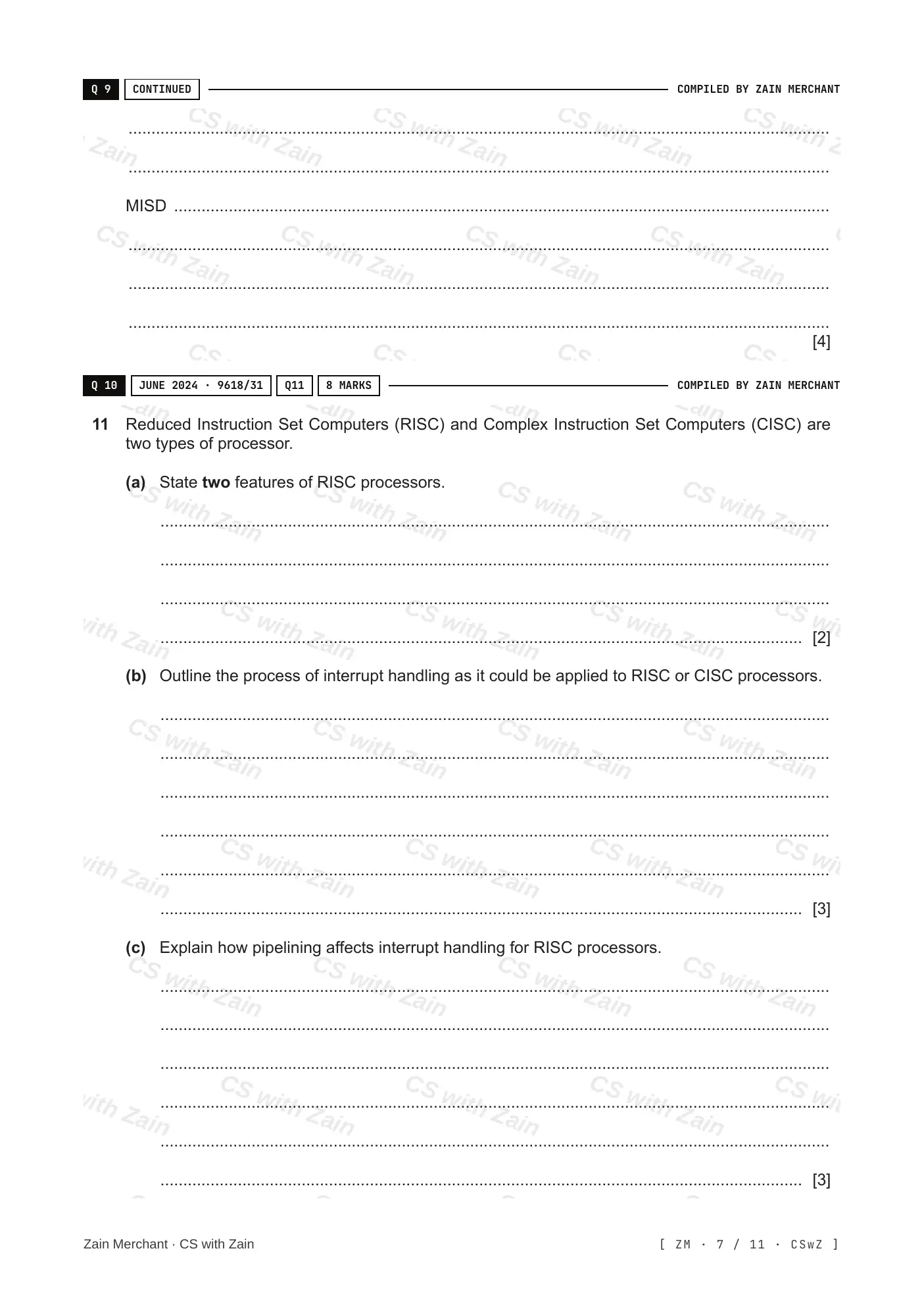 15.1 Processors, Parallel Processing and Virtual Machines questions, page 6