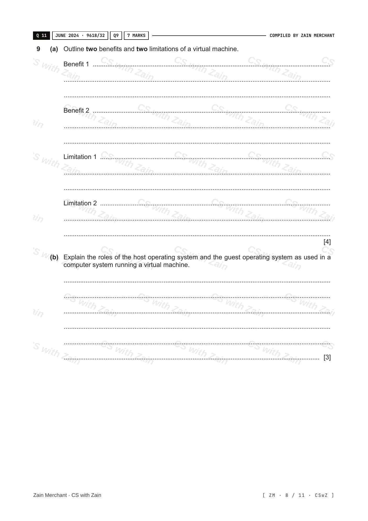 15.1 Processors, Parallel Processing and Virtual Machines questions, page 7