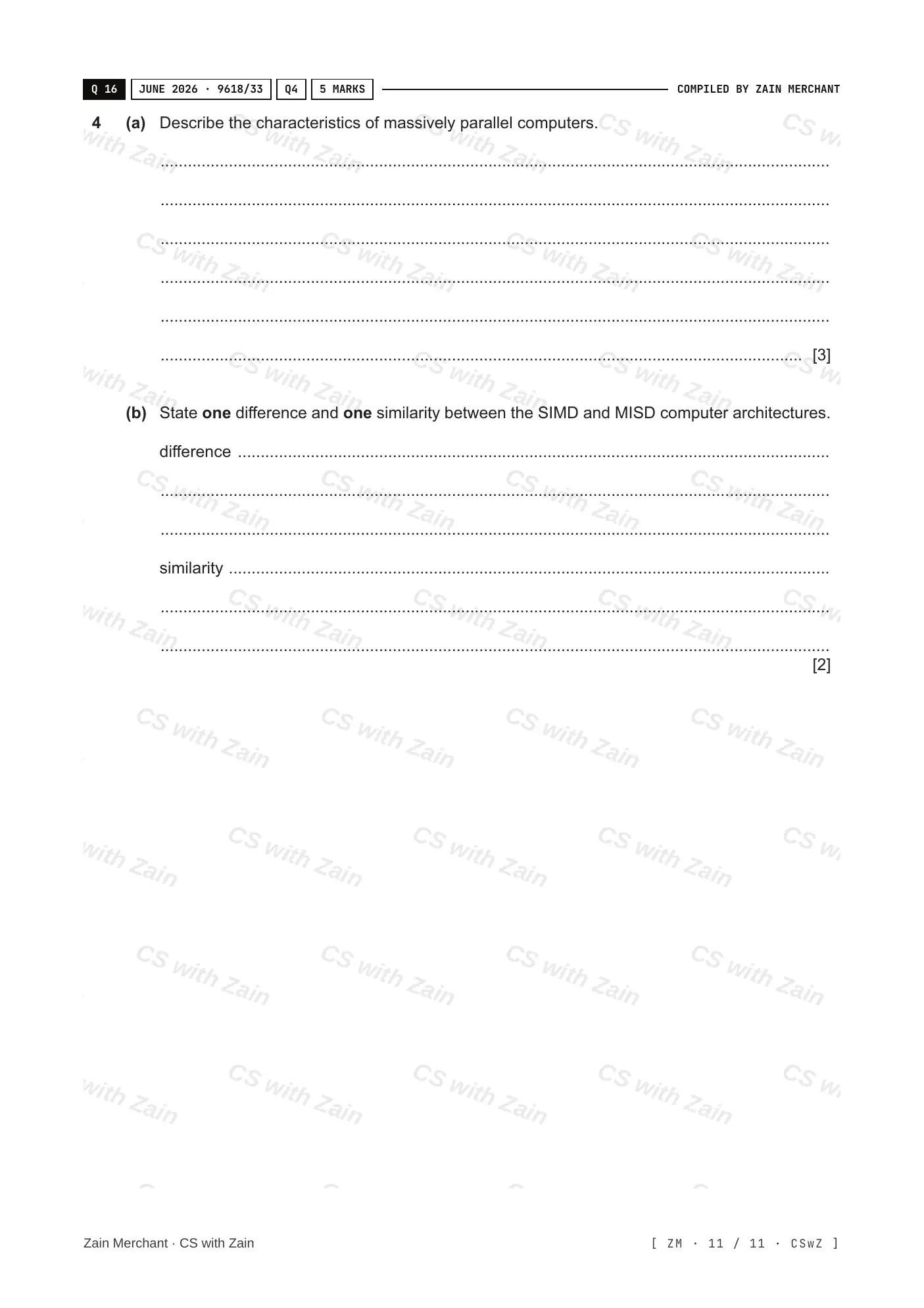 15.1 Processors, Parallel Processing and Virtual Machines questions, page 10