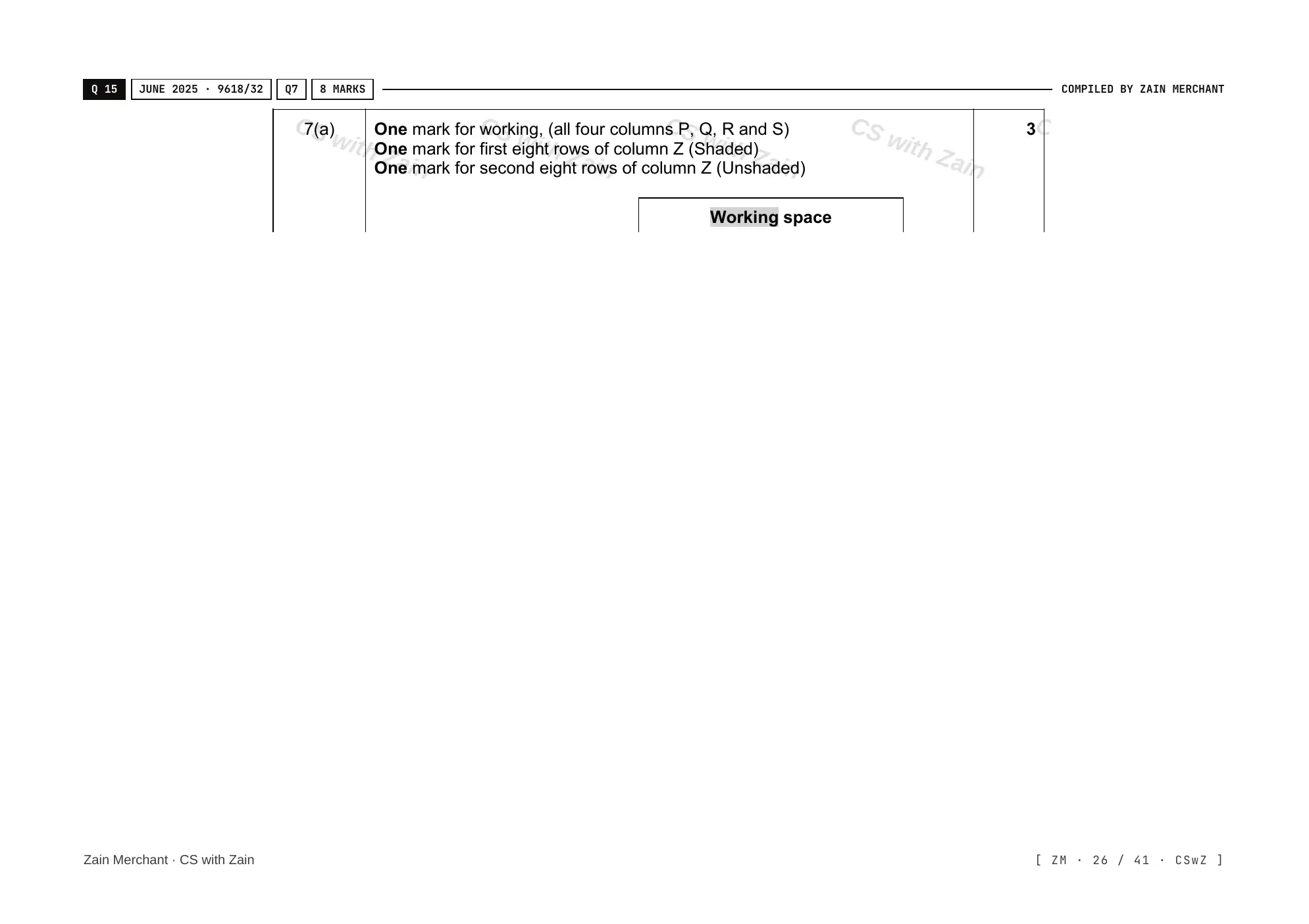 15.2 Boolean Algebra and Logic Circuits mark scheme, page 25