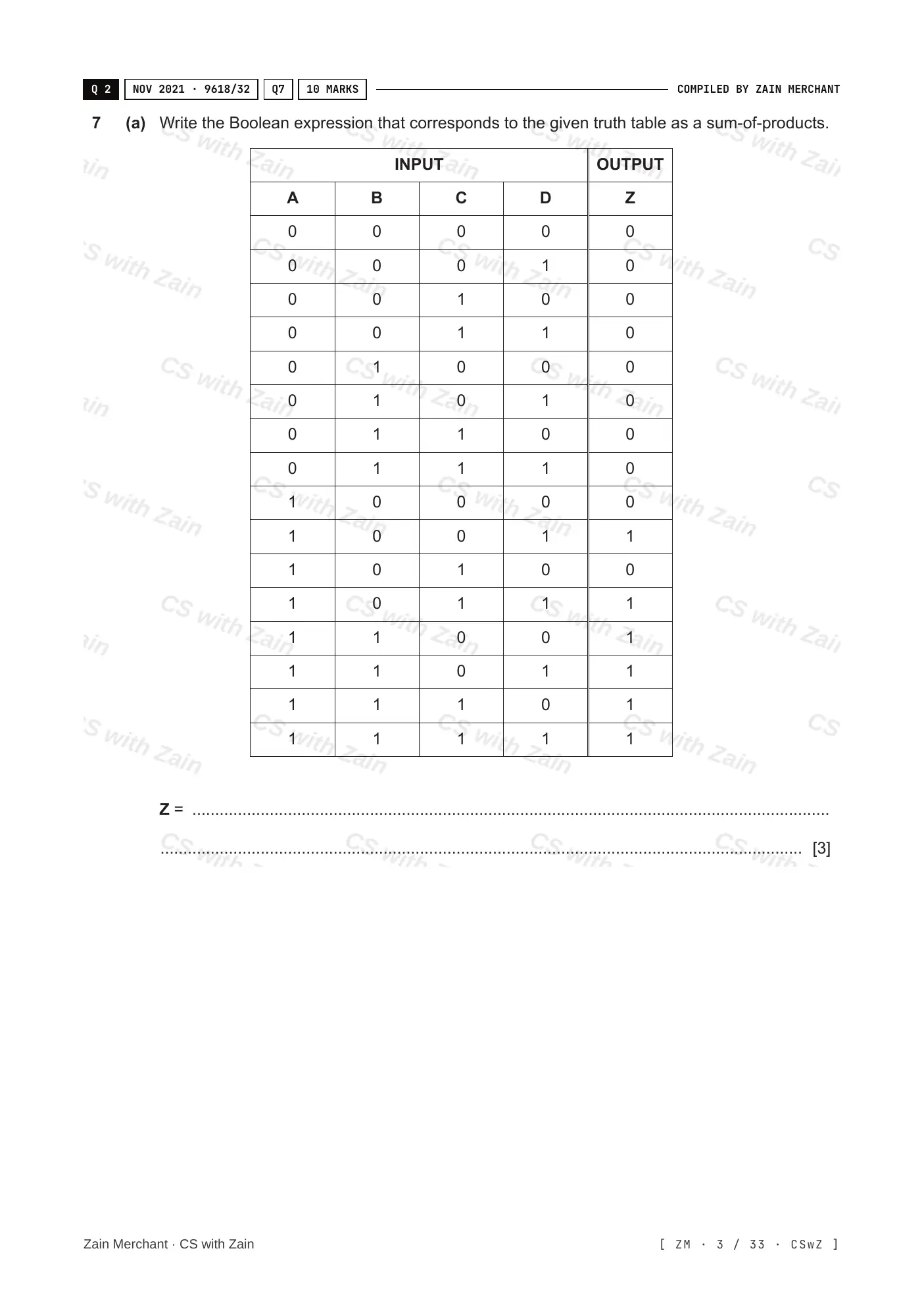 15.2 Boolean Algebra and Logic Circuits questions, page 2