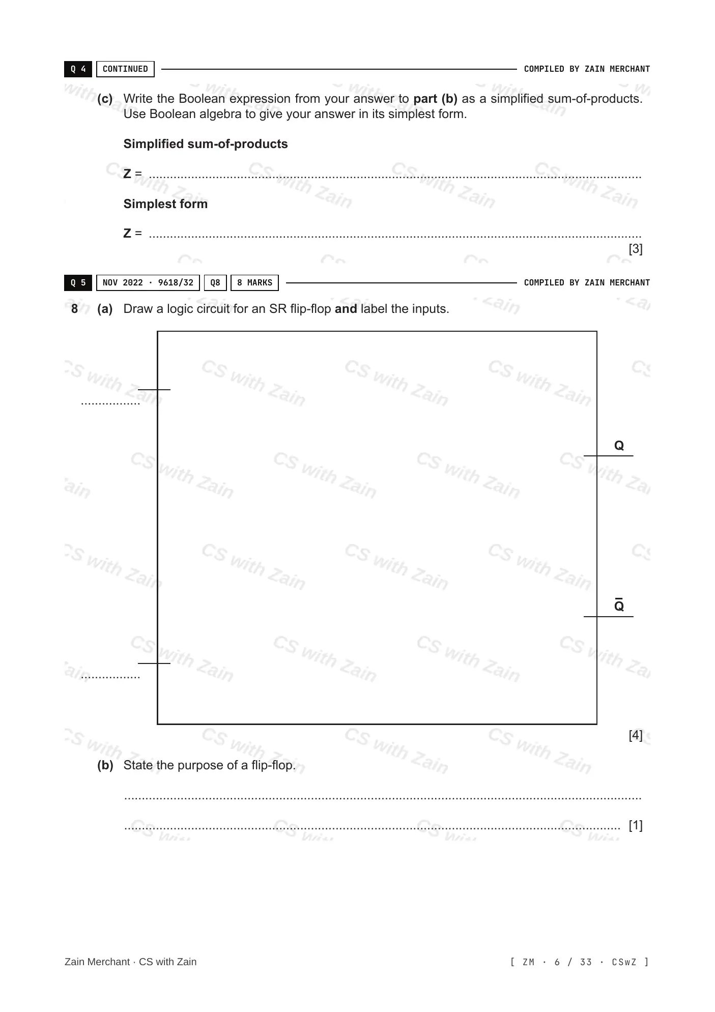 15.2 Boolean Algebra and Logic Circuits questions, page 5