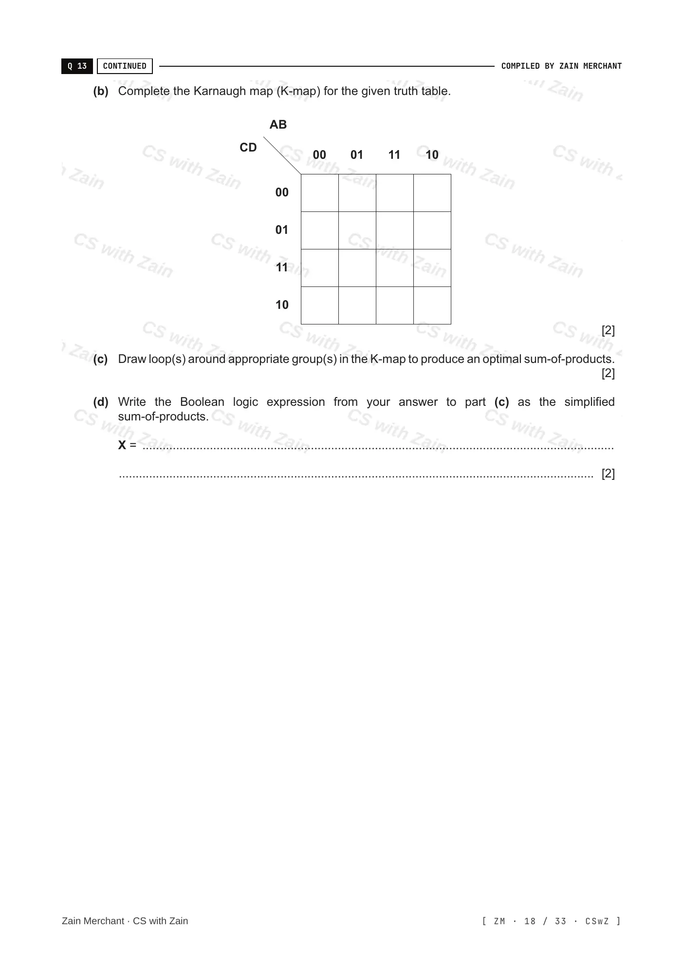 15.2 Boolean Algebra and Logic Circuits questions, page 17