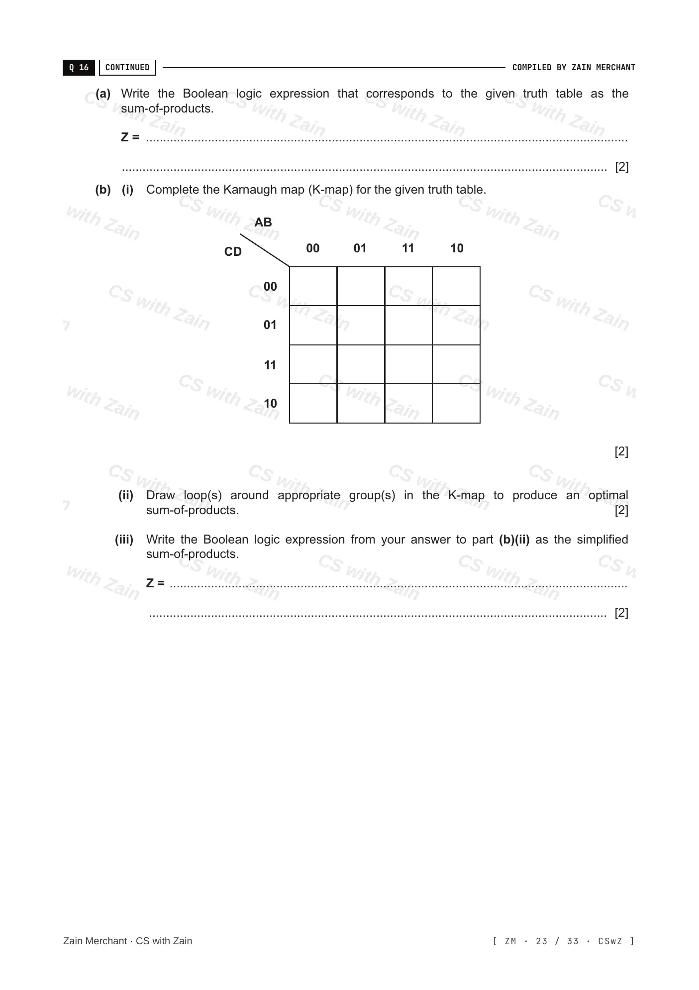 15.2 Boolean Algebra and Logic Circuits questions, page 22