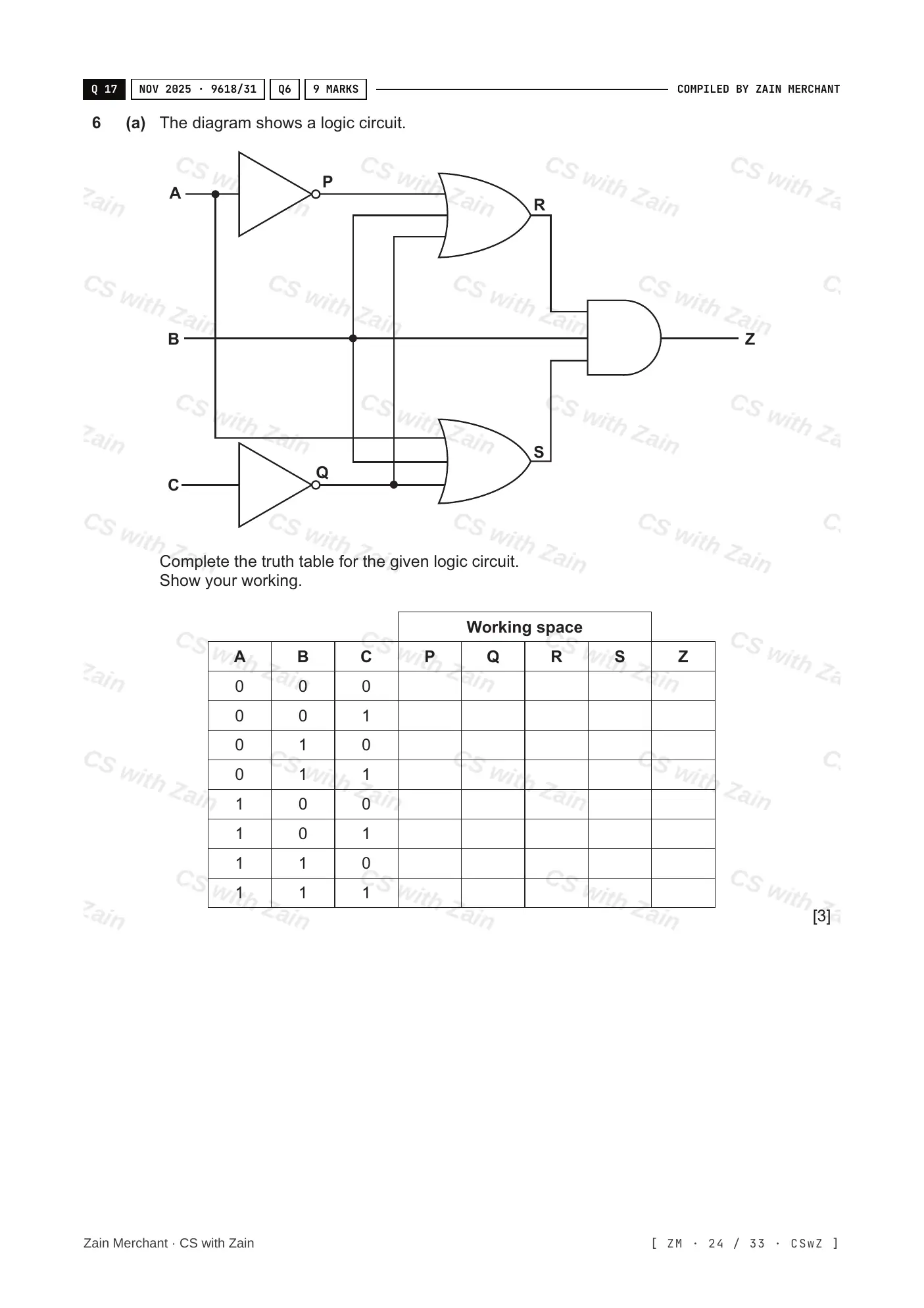 15.2 Boolean Algebra and Logic Circuits questions, page 23