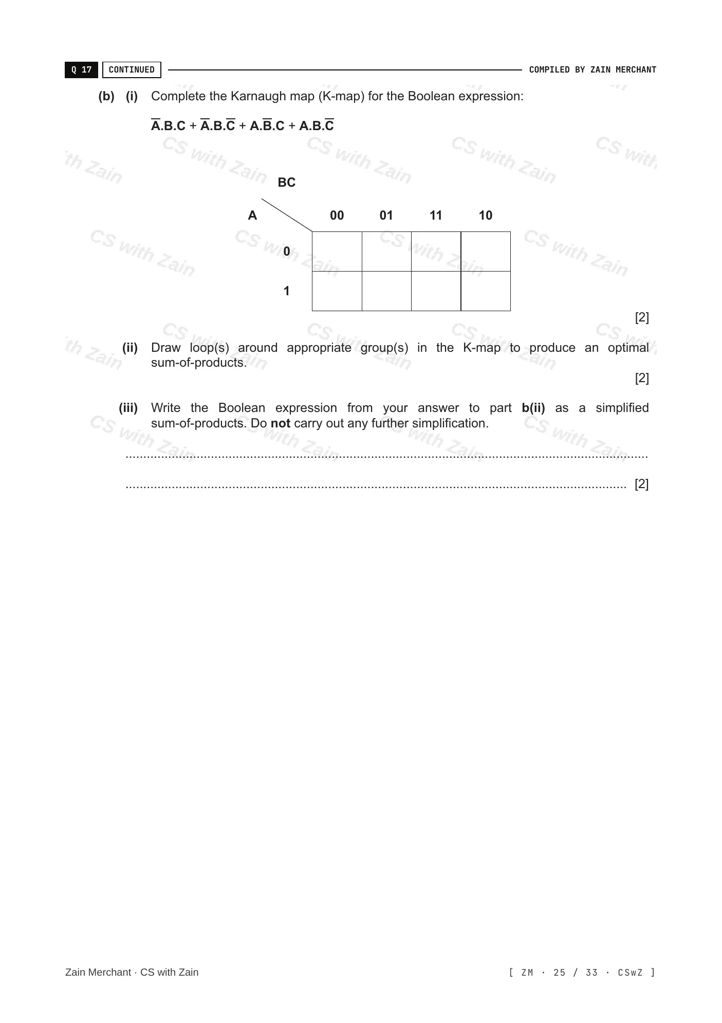 15.2 Boolean Algebra and Logic Circuits questions, page 24