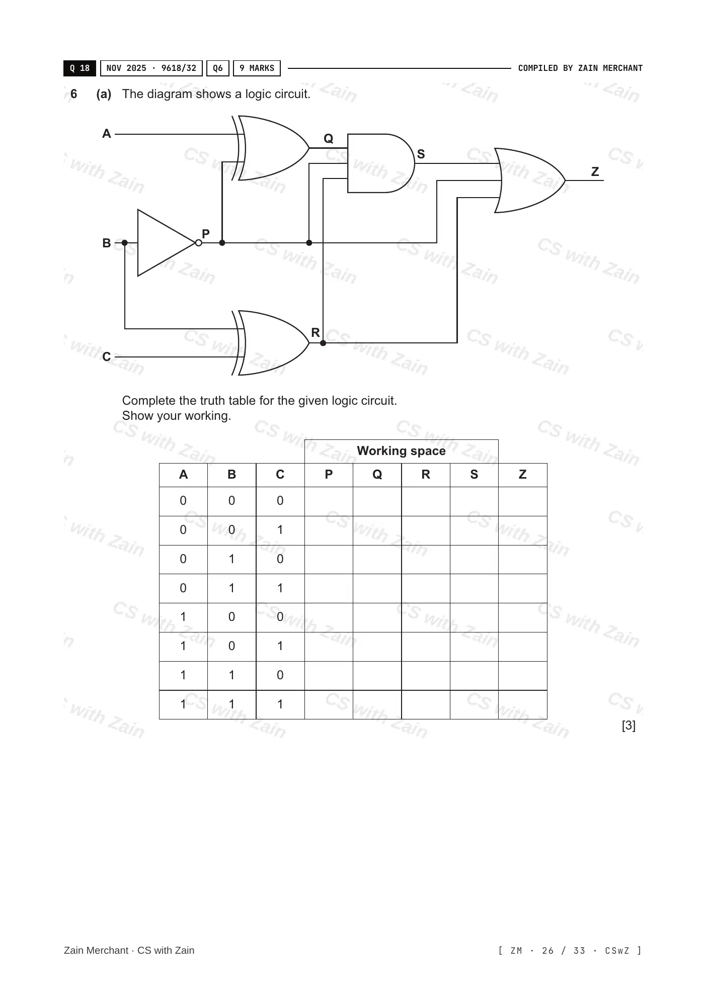 15.2 Boolean Algebra and Logic Circuits questions, page 25