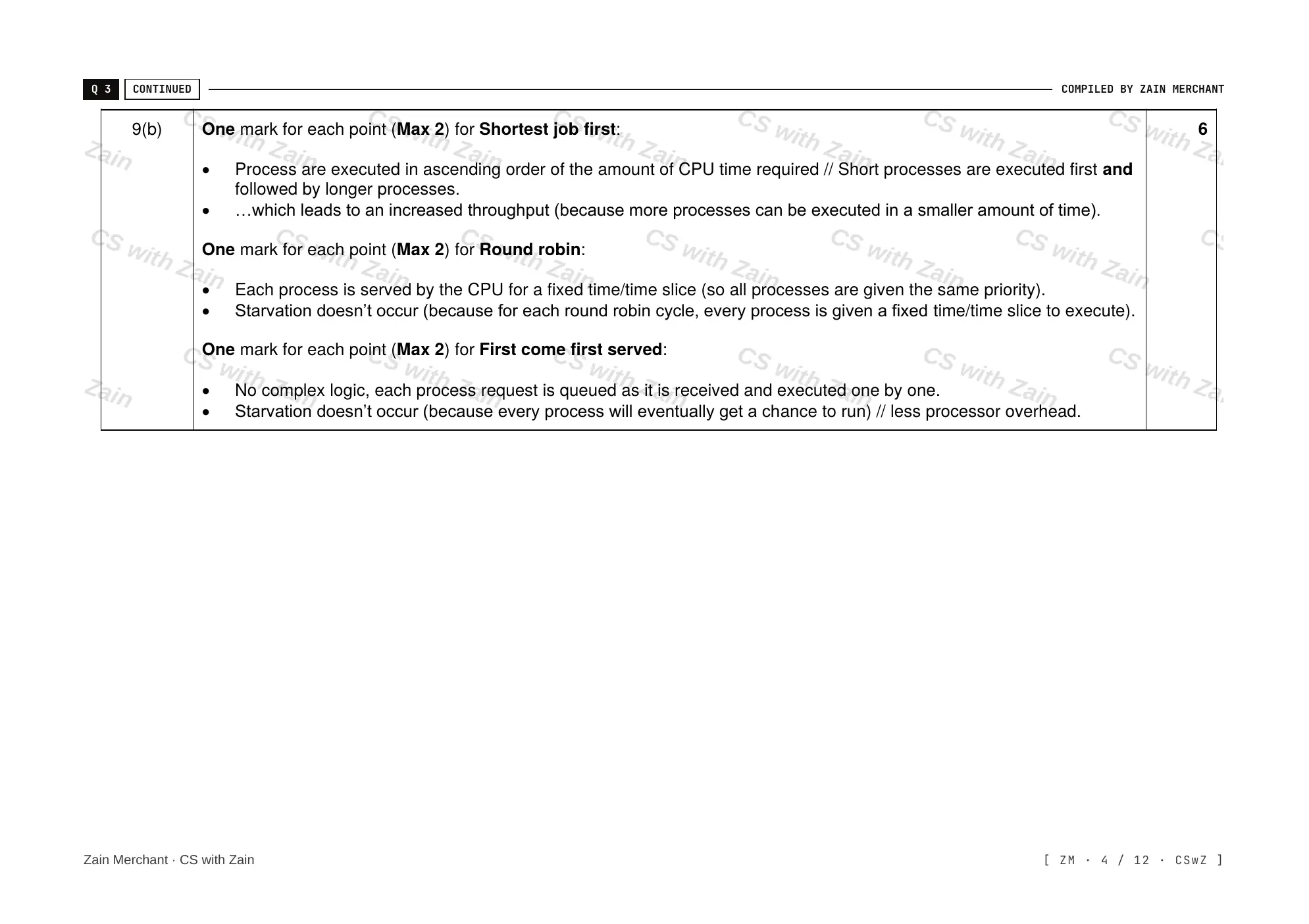 16.1 Purposes of an Operating System (OS) mark scheme, page 3