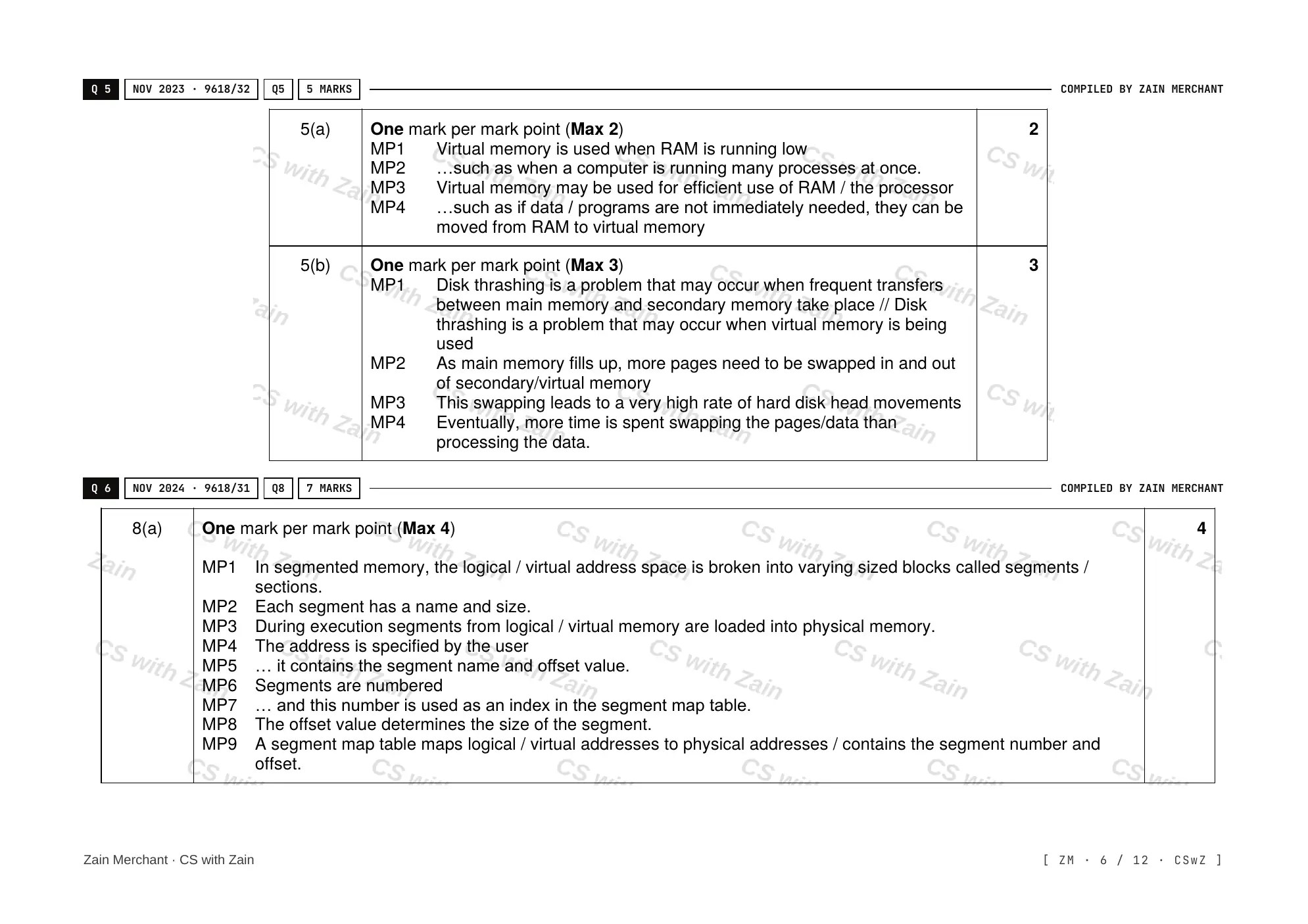 16.1 Purposes of an Operating System (OS) mark scheme, page 5