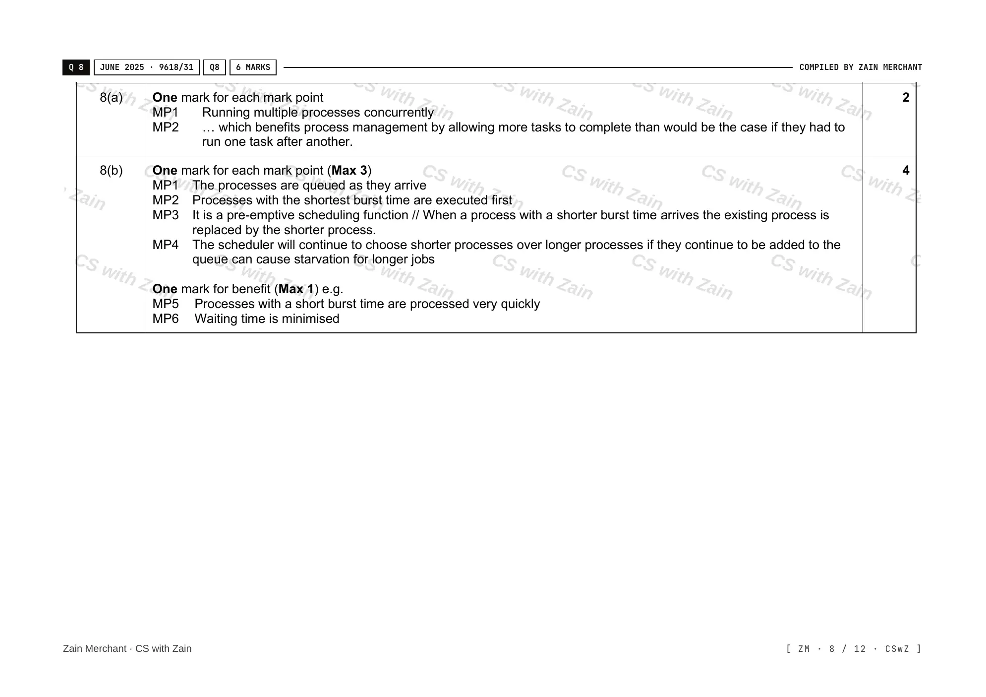 16.1 Purposes of an Operating System (OS) mark scheme, page 7