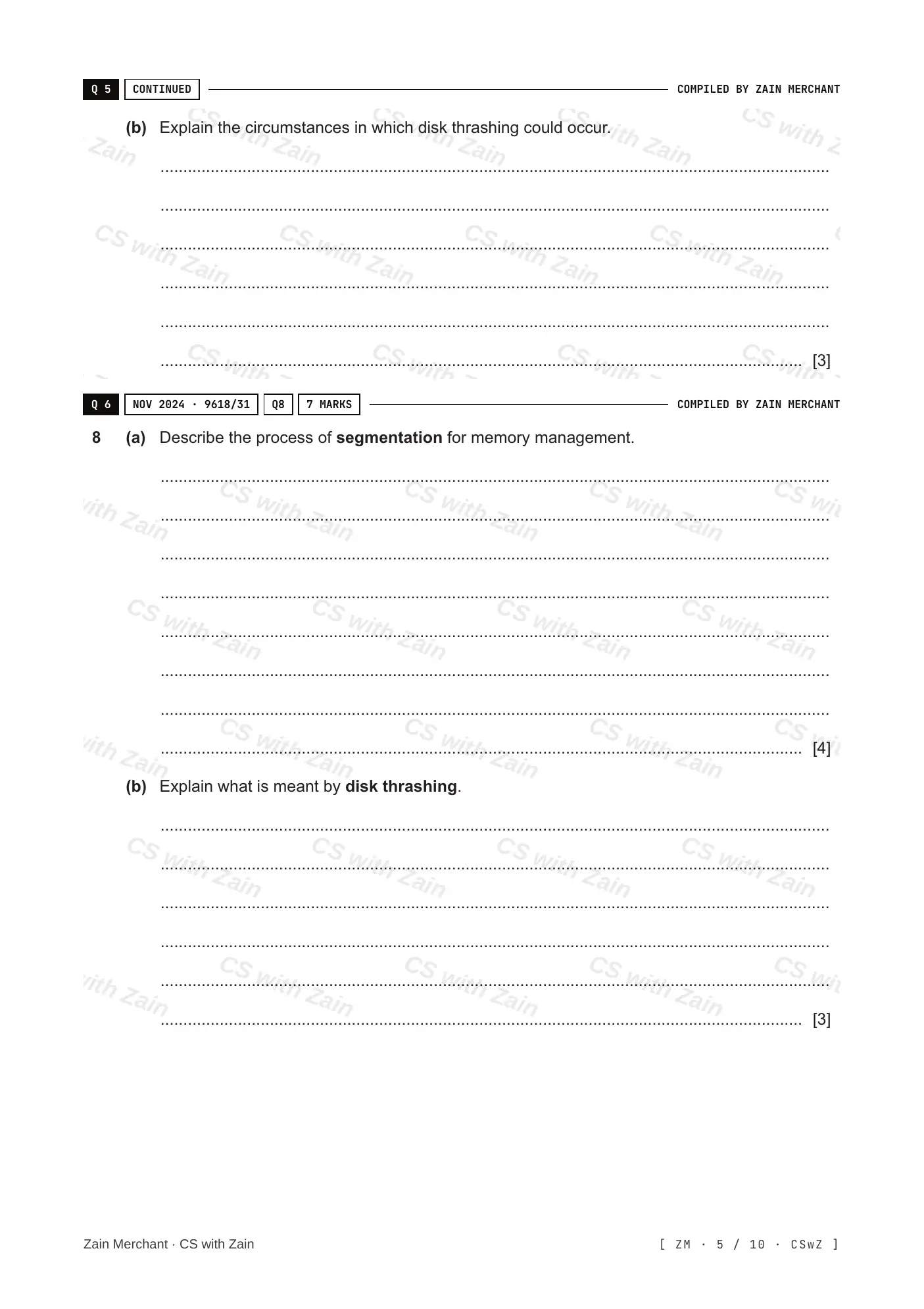 16.1 Purposes of an Operating System (OS) questions, page 4