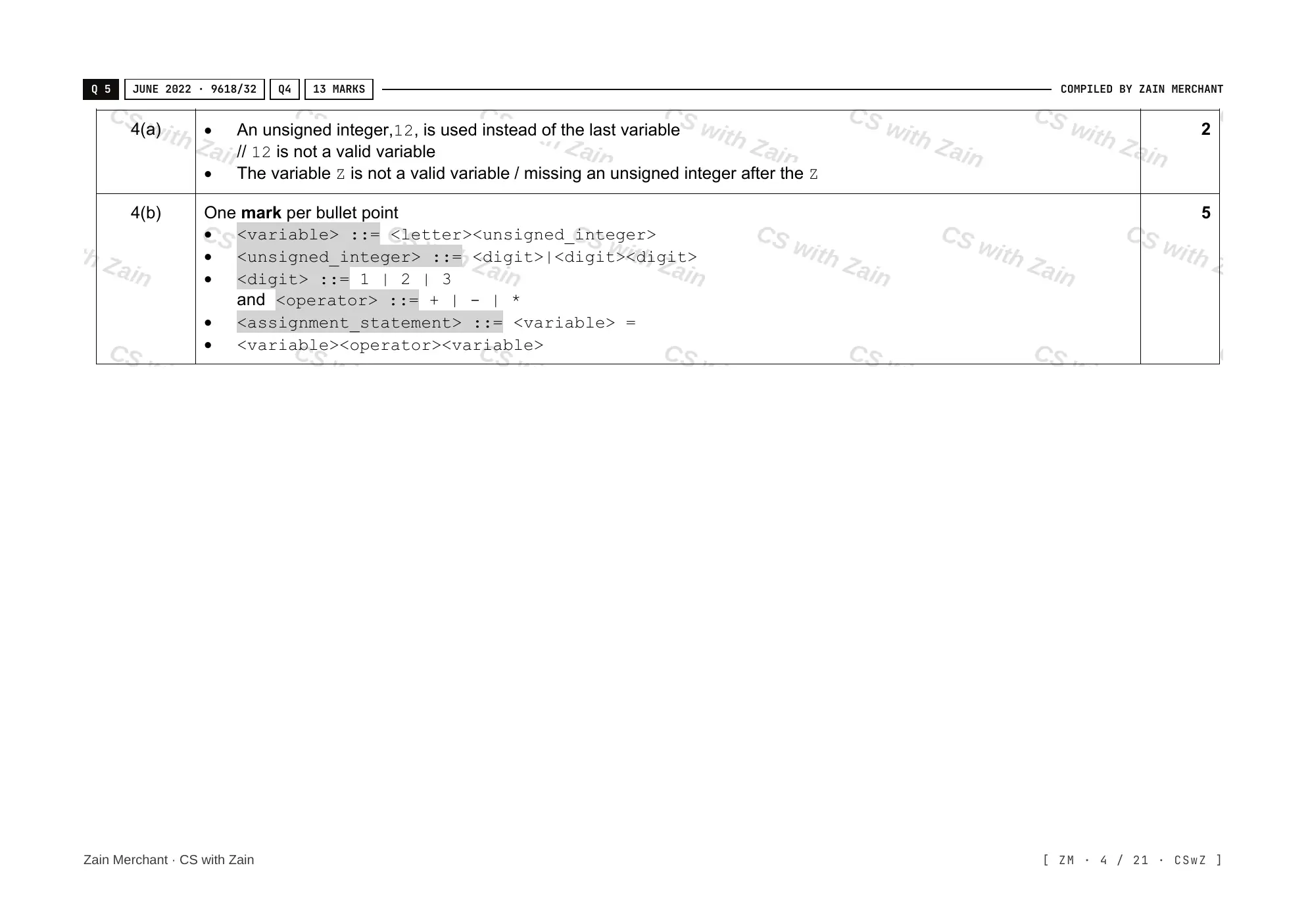 16.2 Translation Software mark scheme, page 3