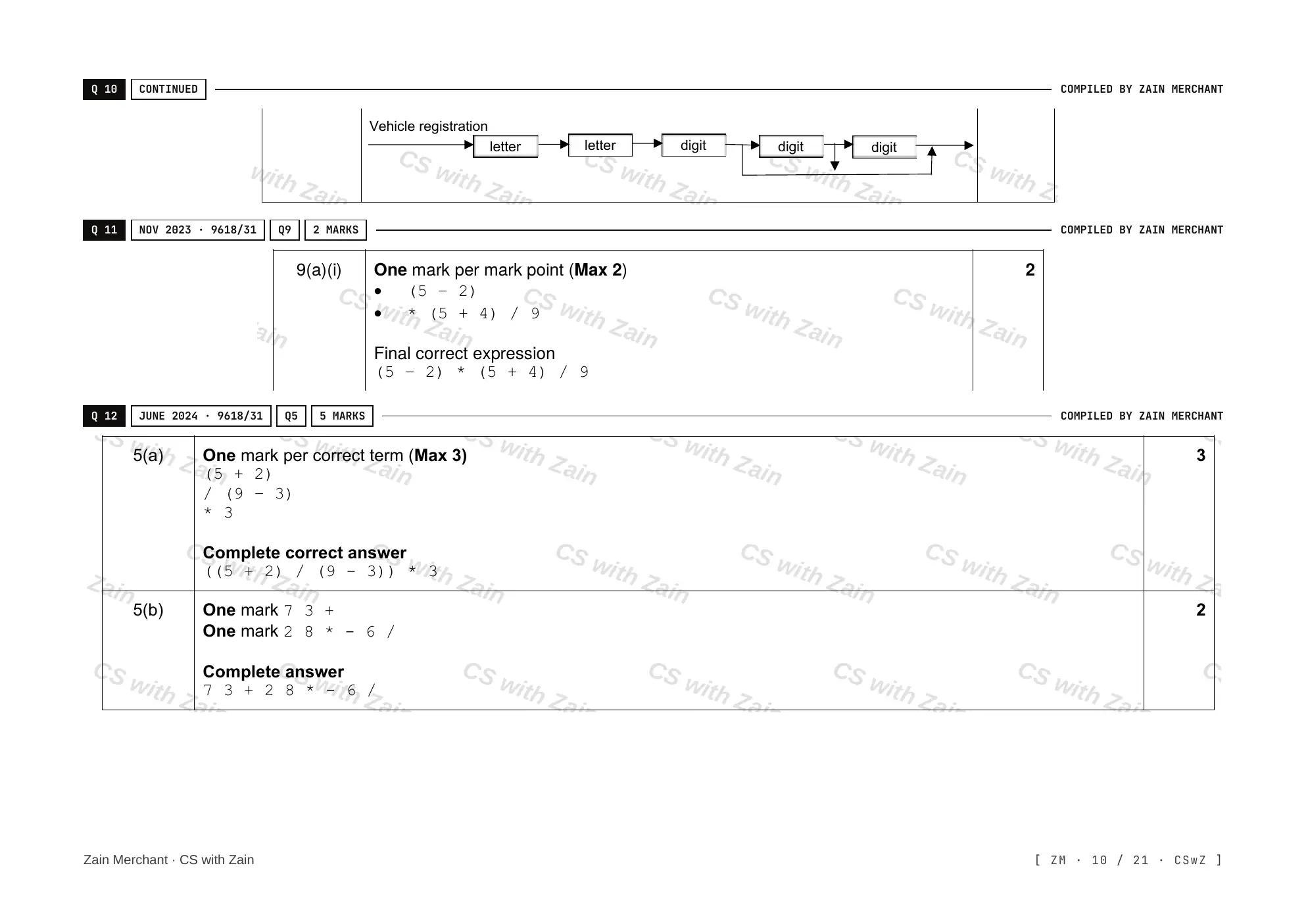 16.2 Translation Software mark scheme, page 9