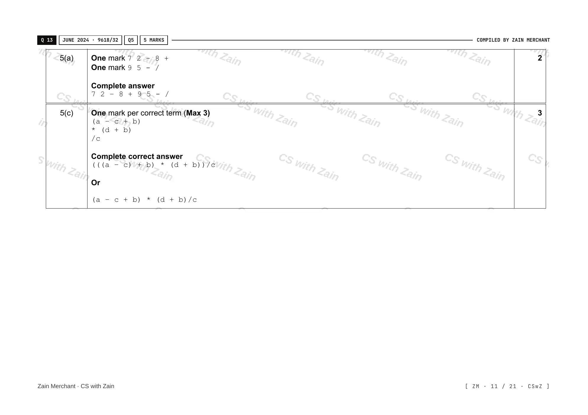 16.2 Translation Software mark scheme, page 10