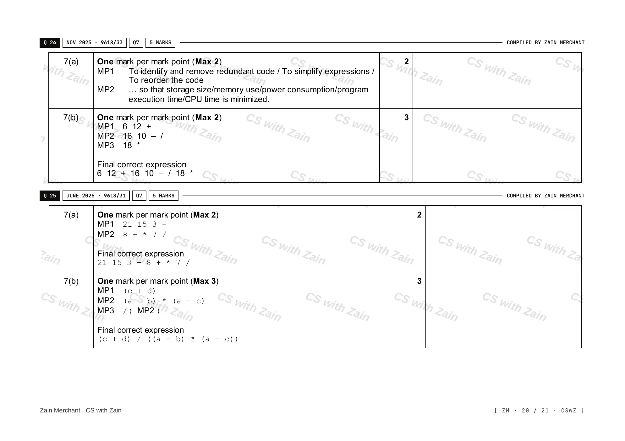 16.2 Translation Software mark scheme, page 19