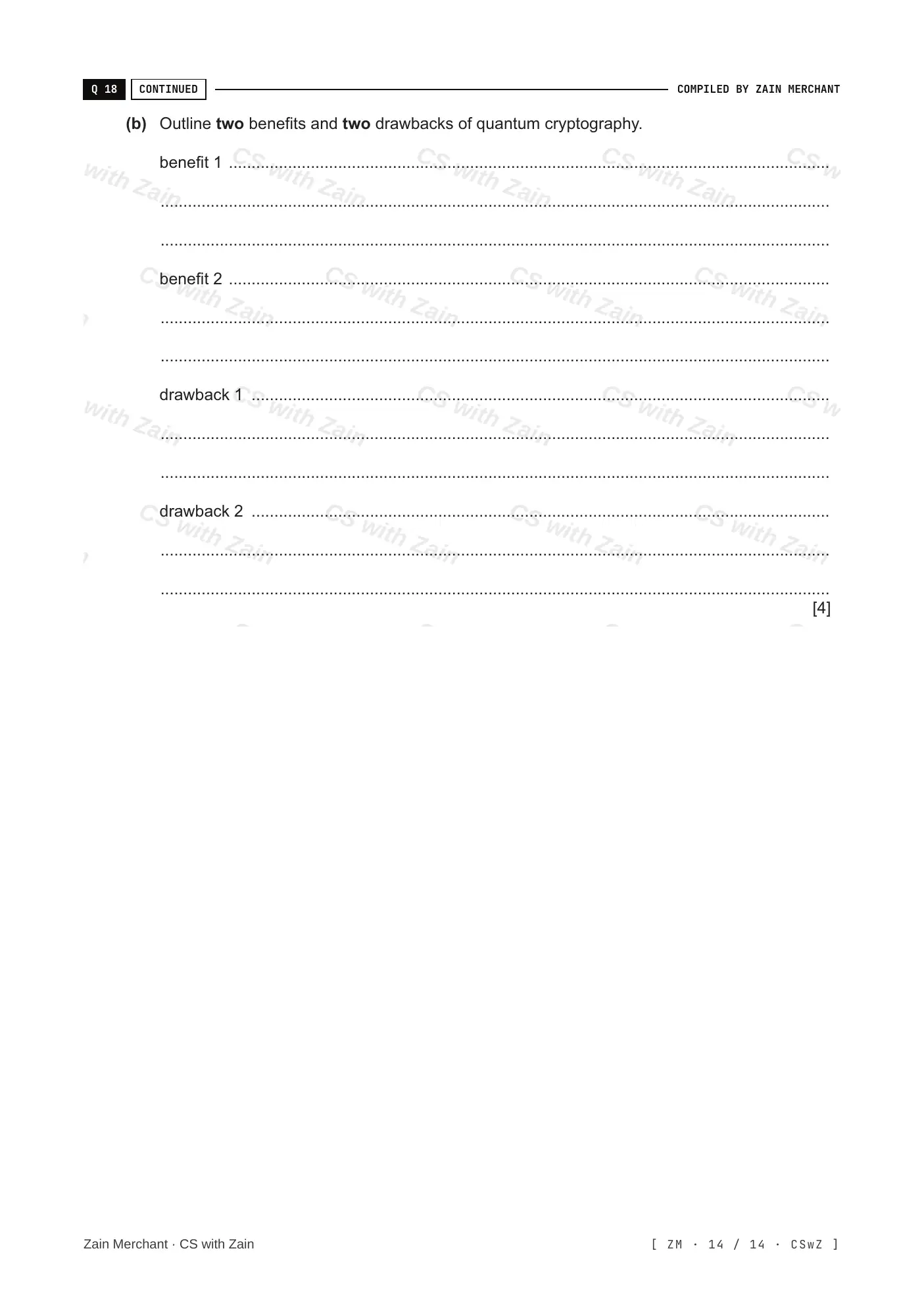 17.1 Encryption, Encryption Protocols and Digital Certificates questions, page 13