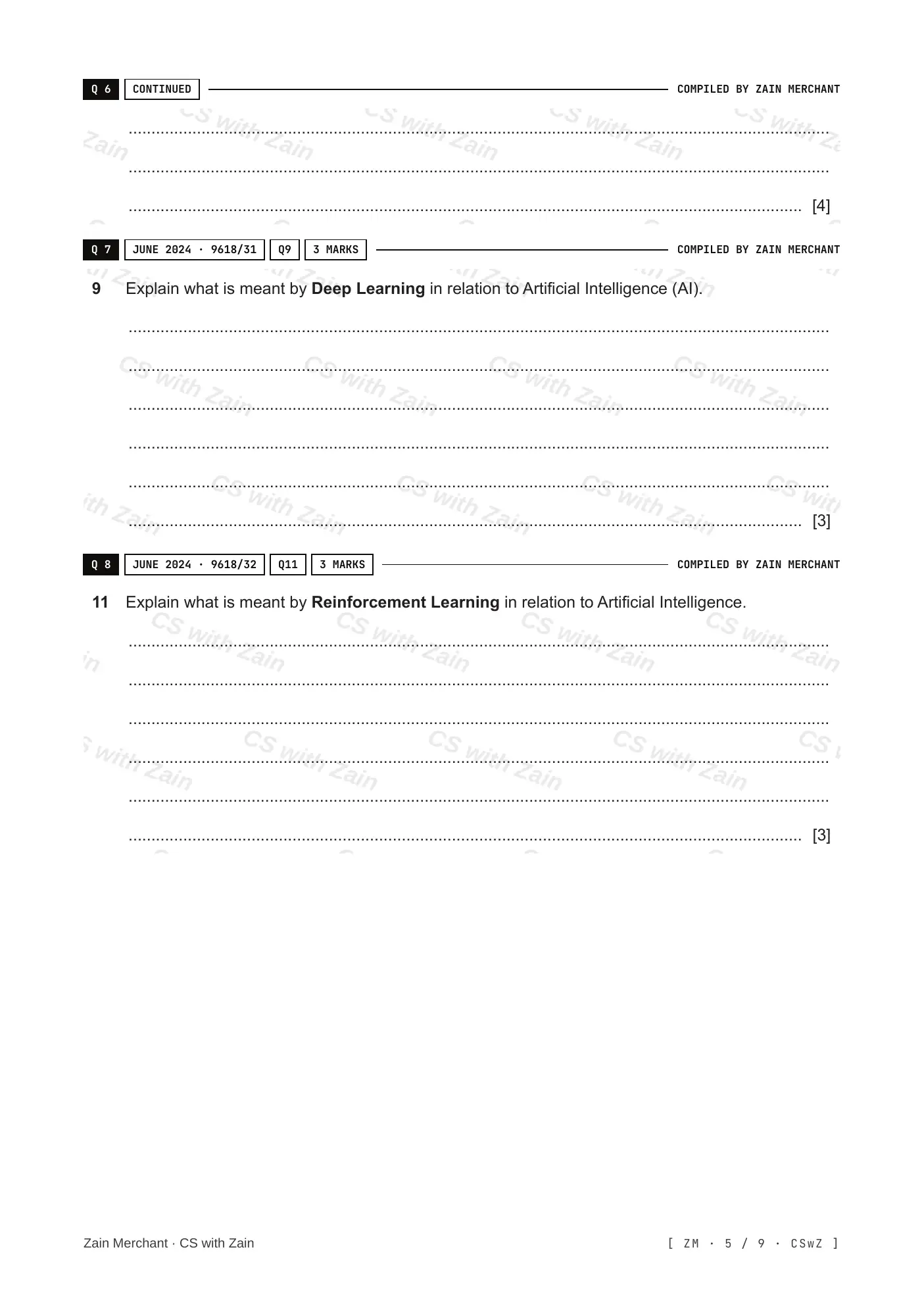 18.2 Artificial Intelligence: Machine Learning and Neural Networks questions, page 4