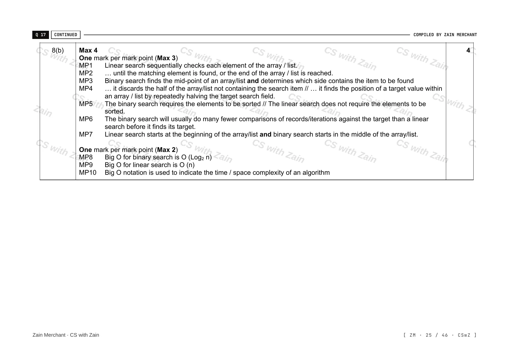 19.1 Algorithms mark scheme, page 24