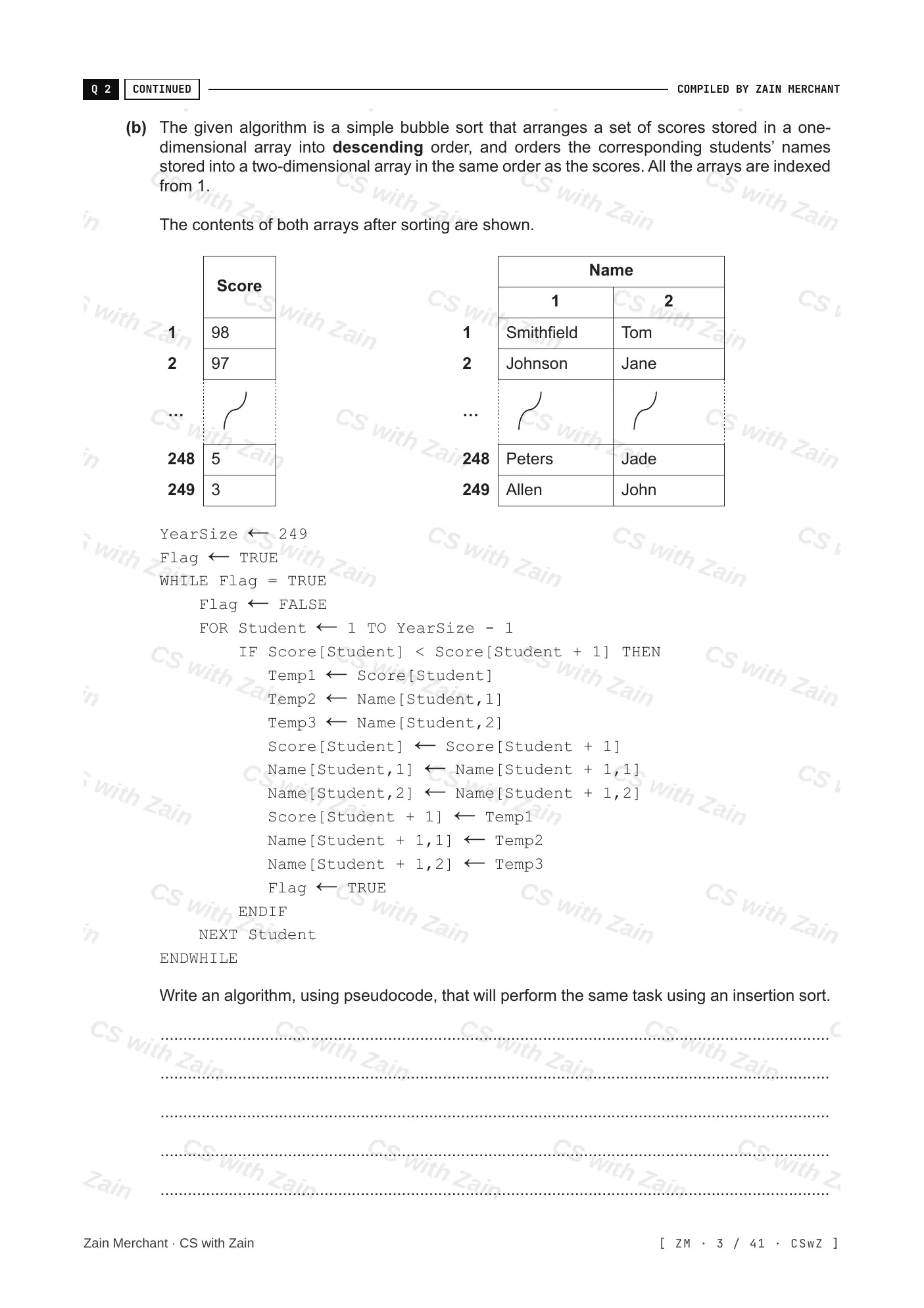 19.1 Algorithms questions, page 2