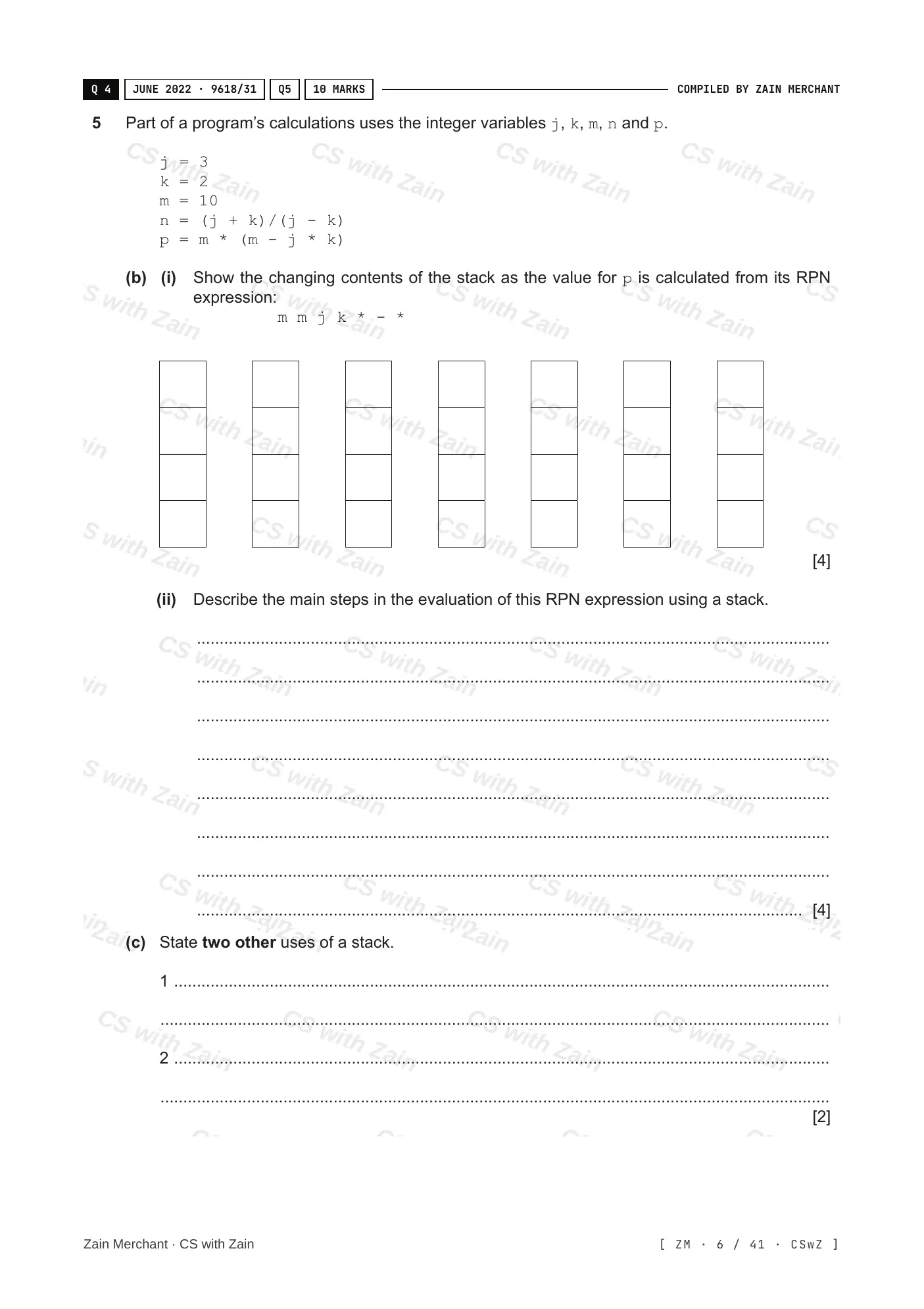 19.1 Algorithms questions, page 5