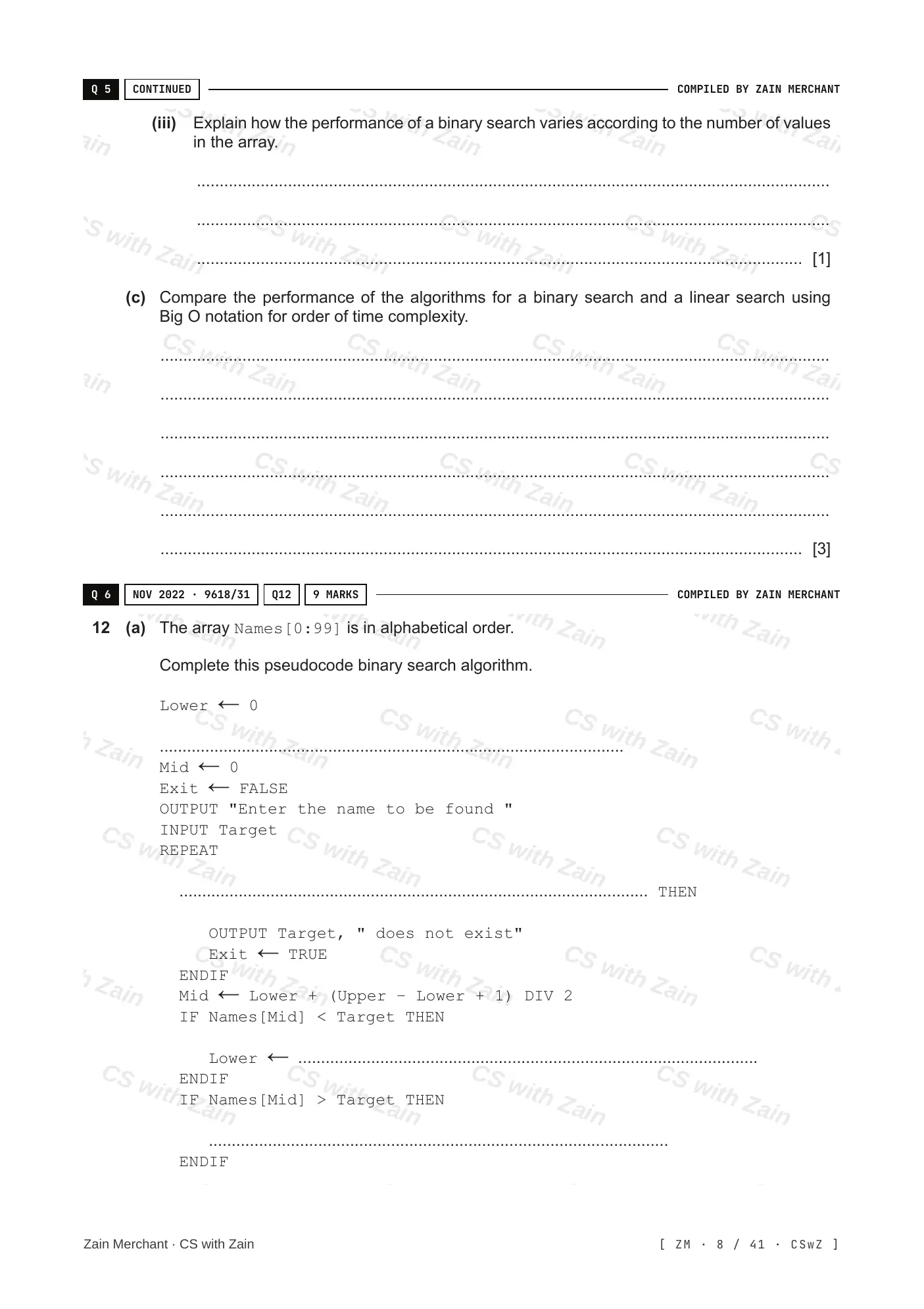 19.1 Algorithms questions, page 7