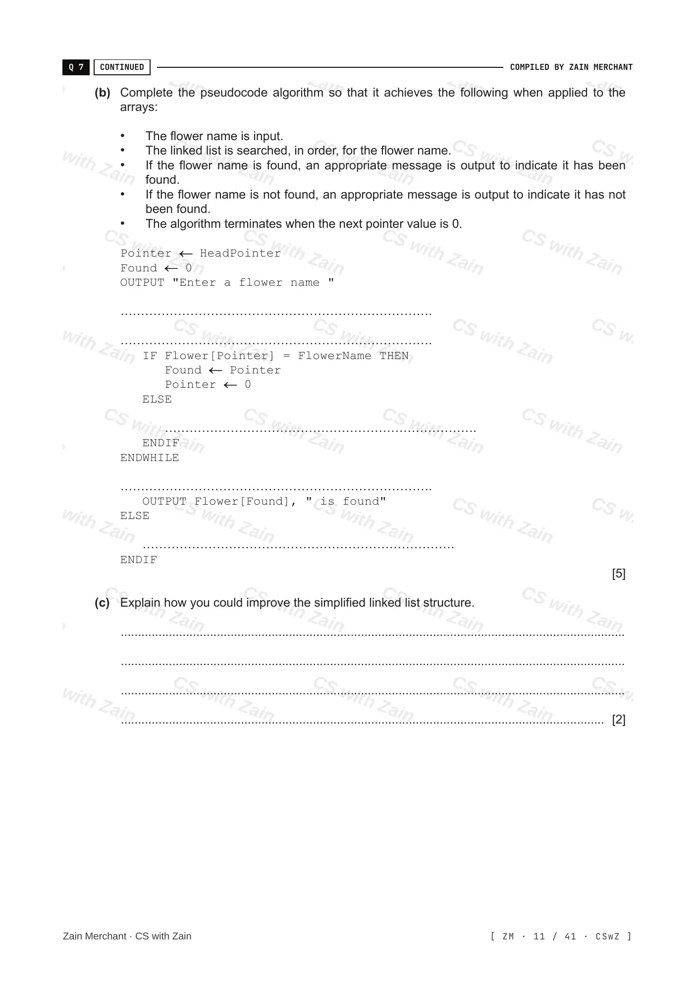 19.1 Algorithms questions, page 10
