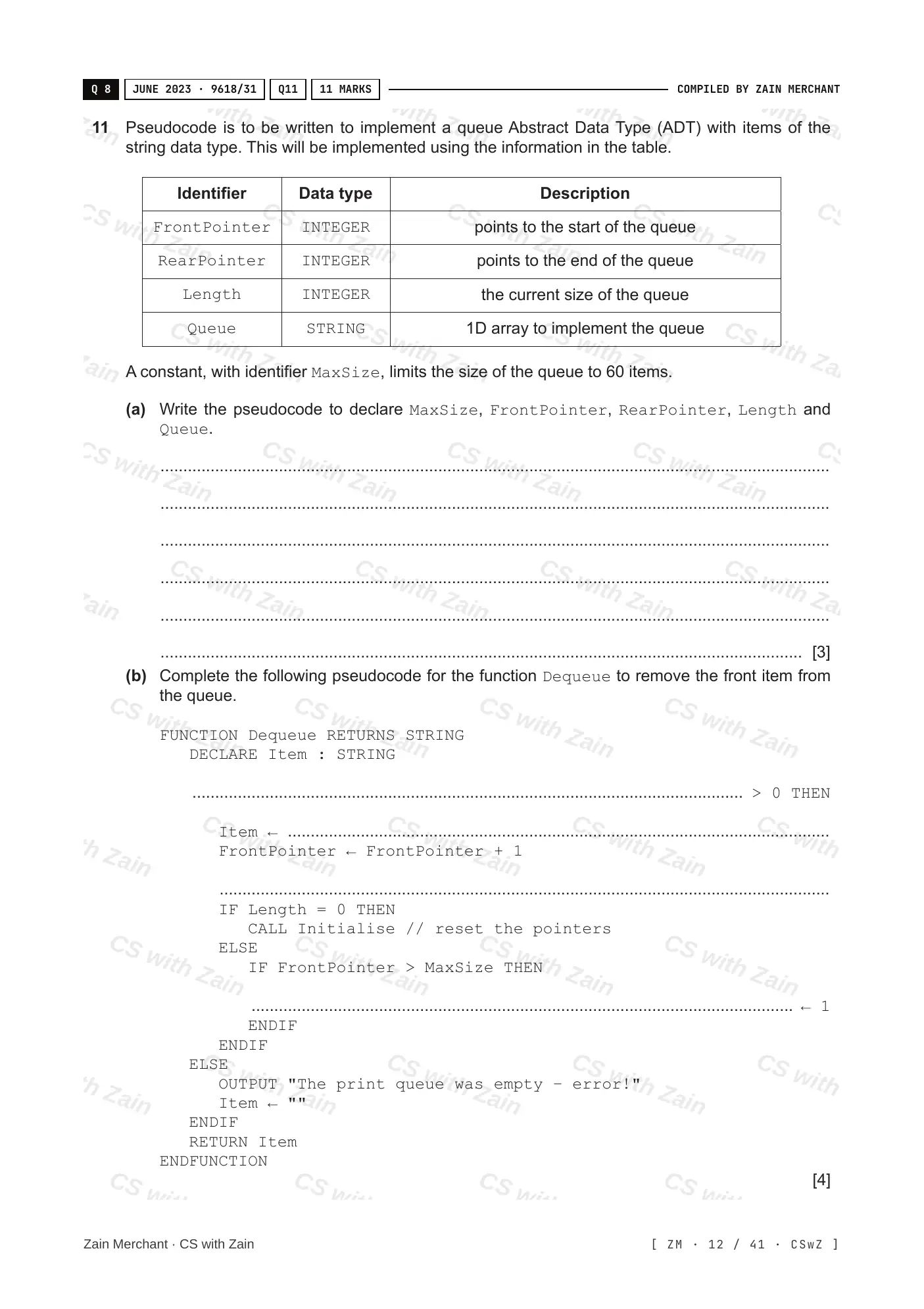 19.1 Algorithms questions, page 11