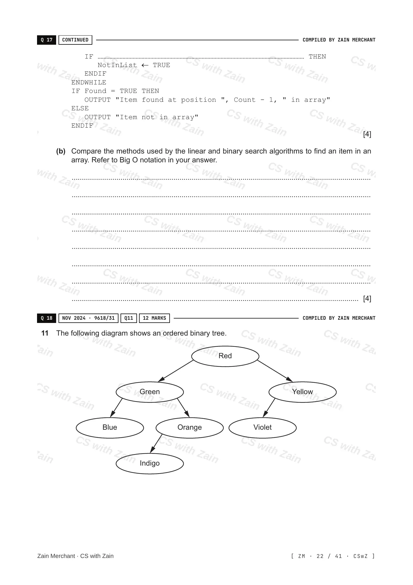 19.1 Algorithms questions, page 21