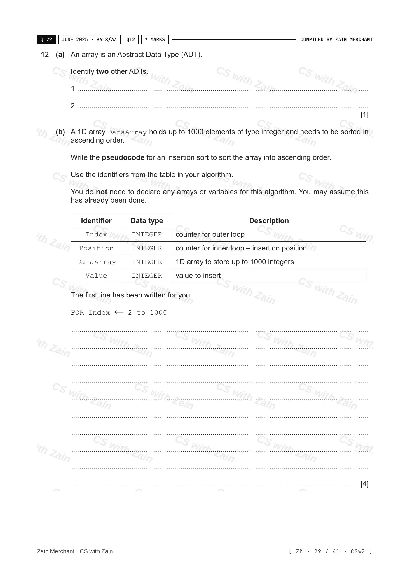19.1 Algorithms questions, page 28