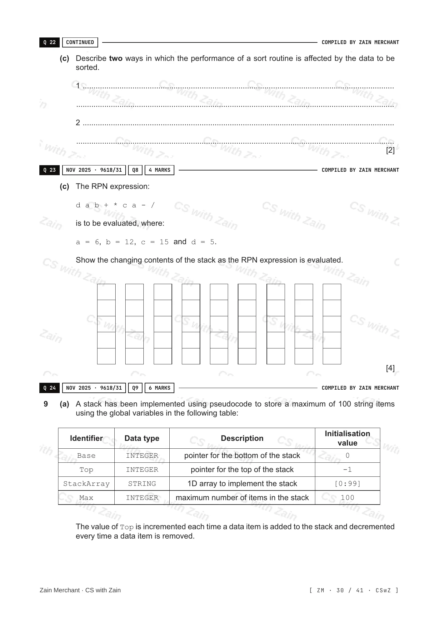 19.1 Algorithms questions, page 29