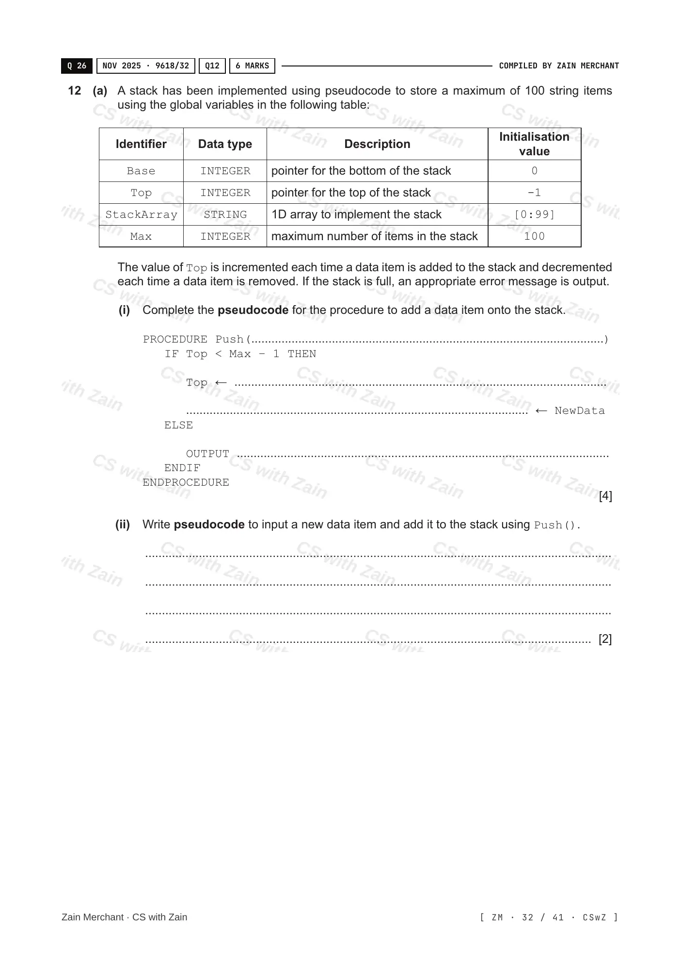 19.1 Algorithms questions, page 31