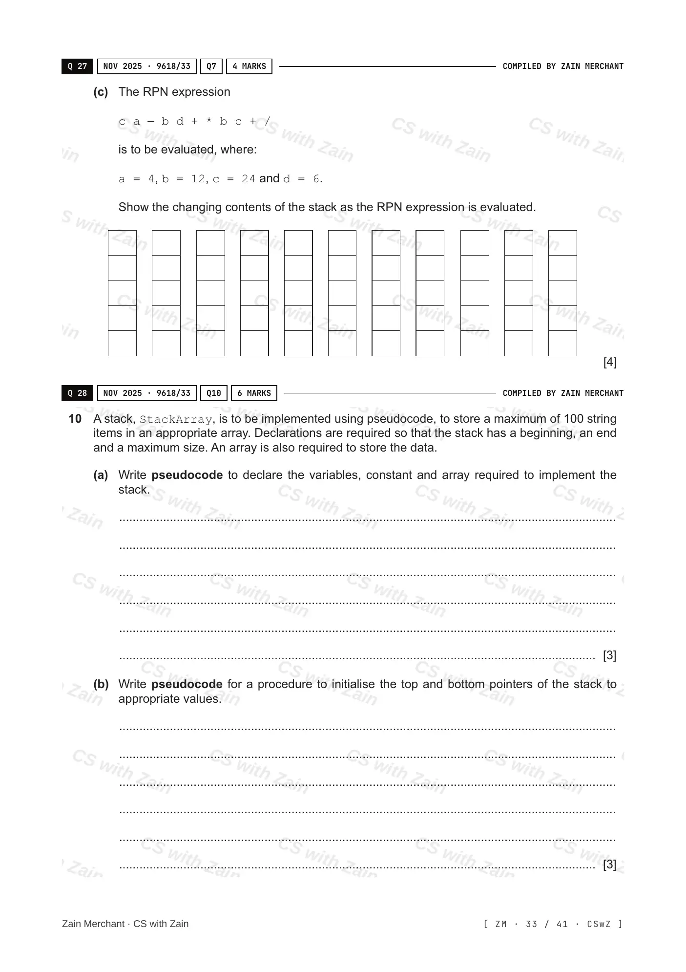 19.1 Algorithms questions, page 32