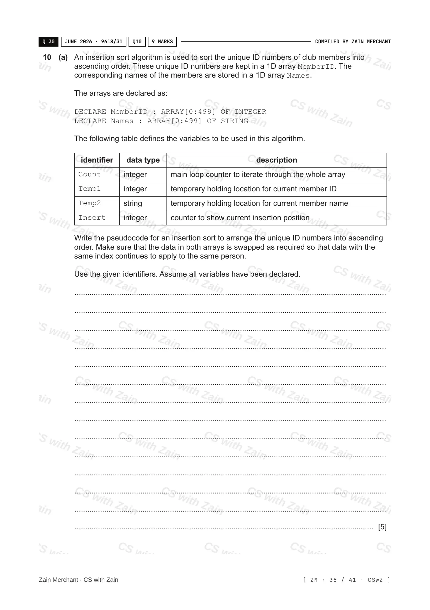 19.1 Algorithms questions, page 34