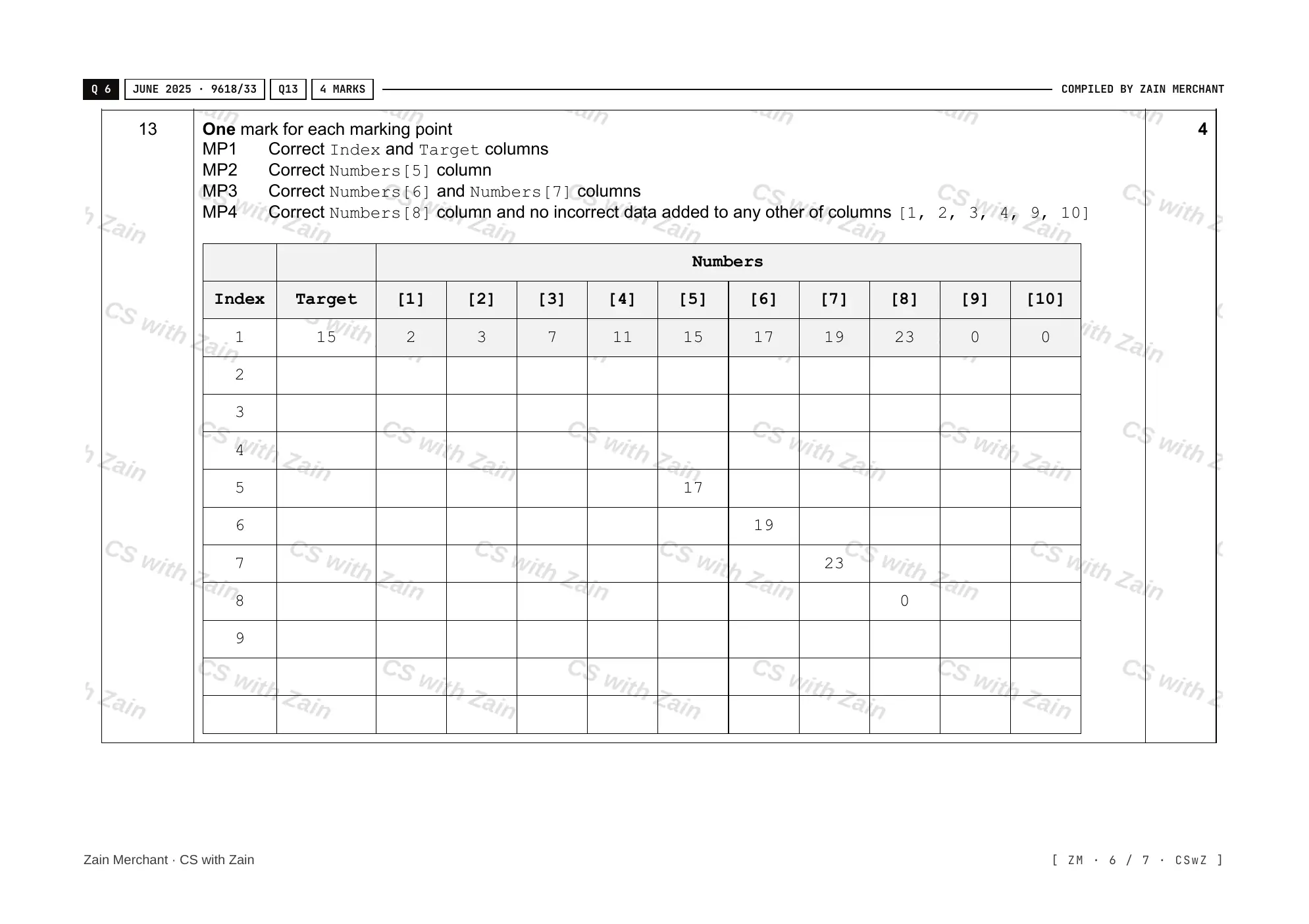 19.2 Recursion mark scheme, page 5