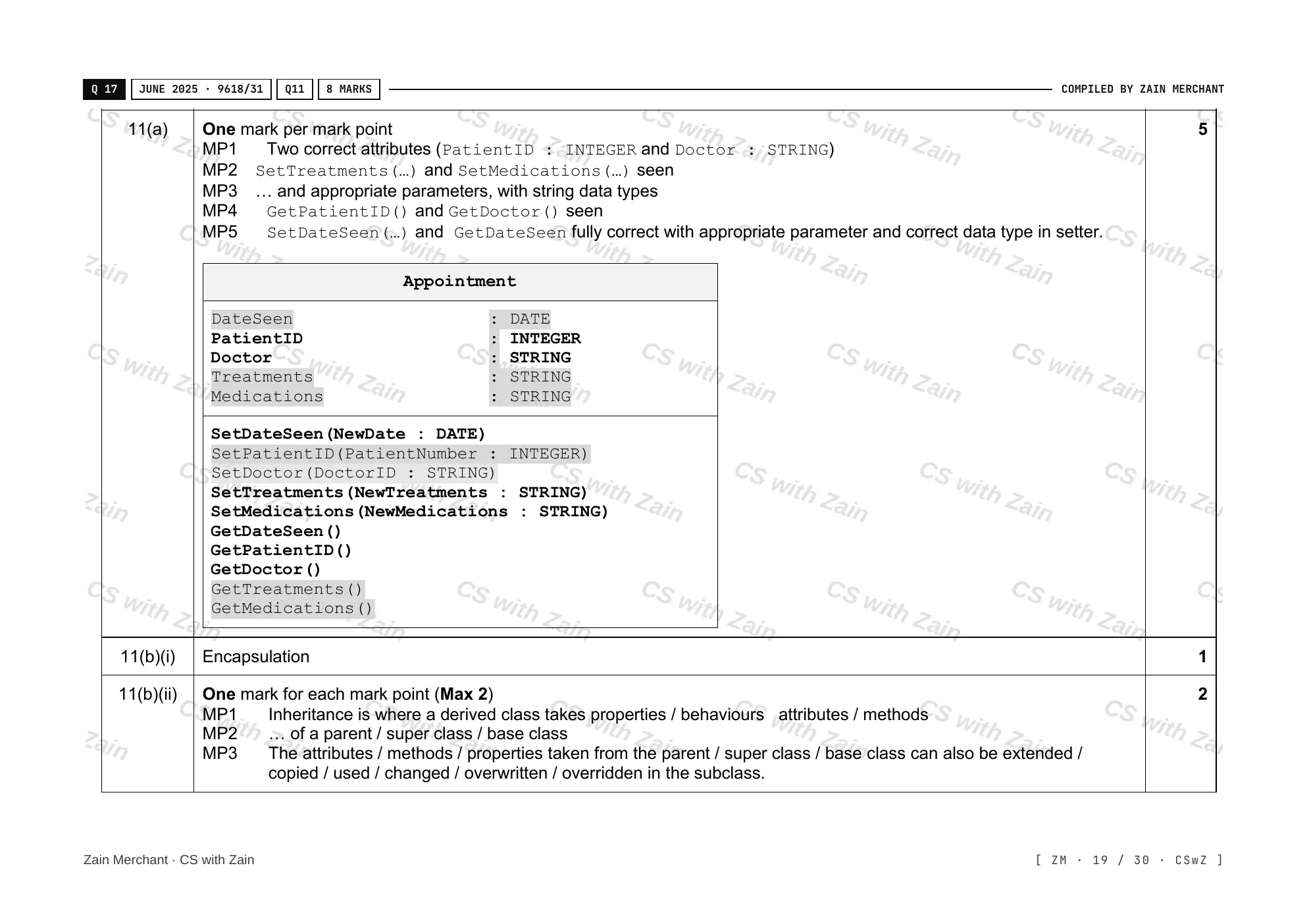 20.1 Programming Paradigms mark scheme, page 18