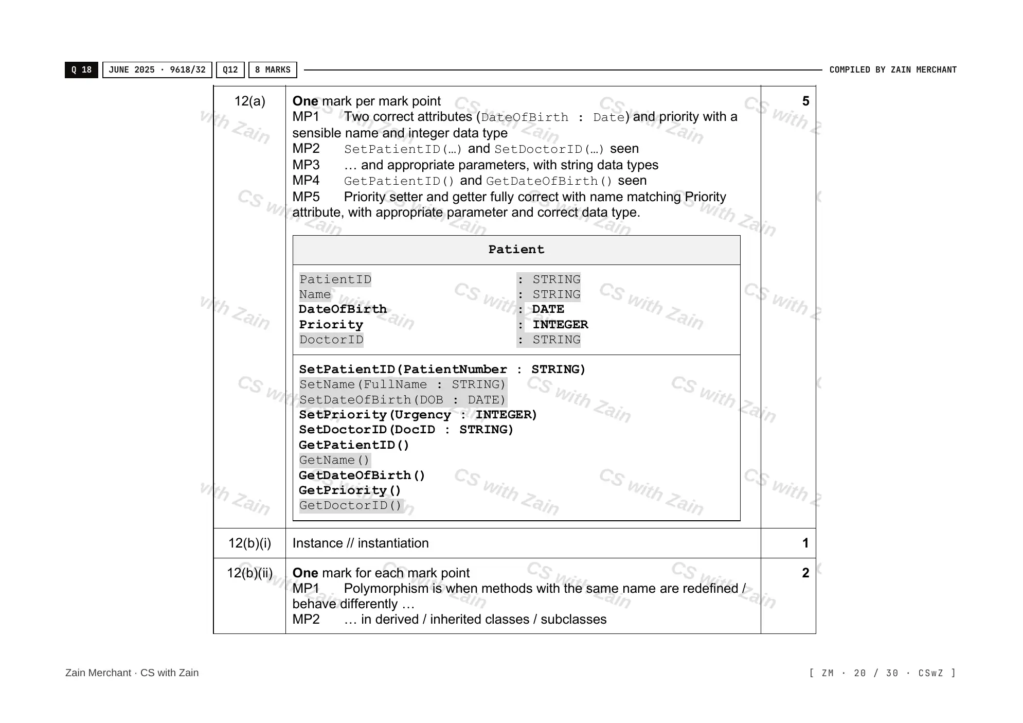 20.1 Programming Paradigms mark scheme, page 19