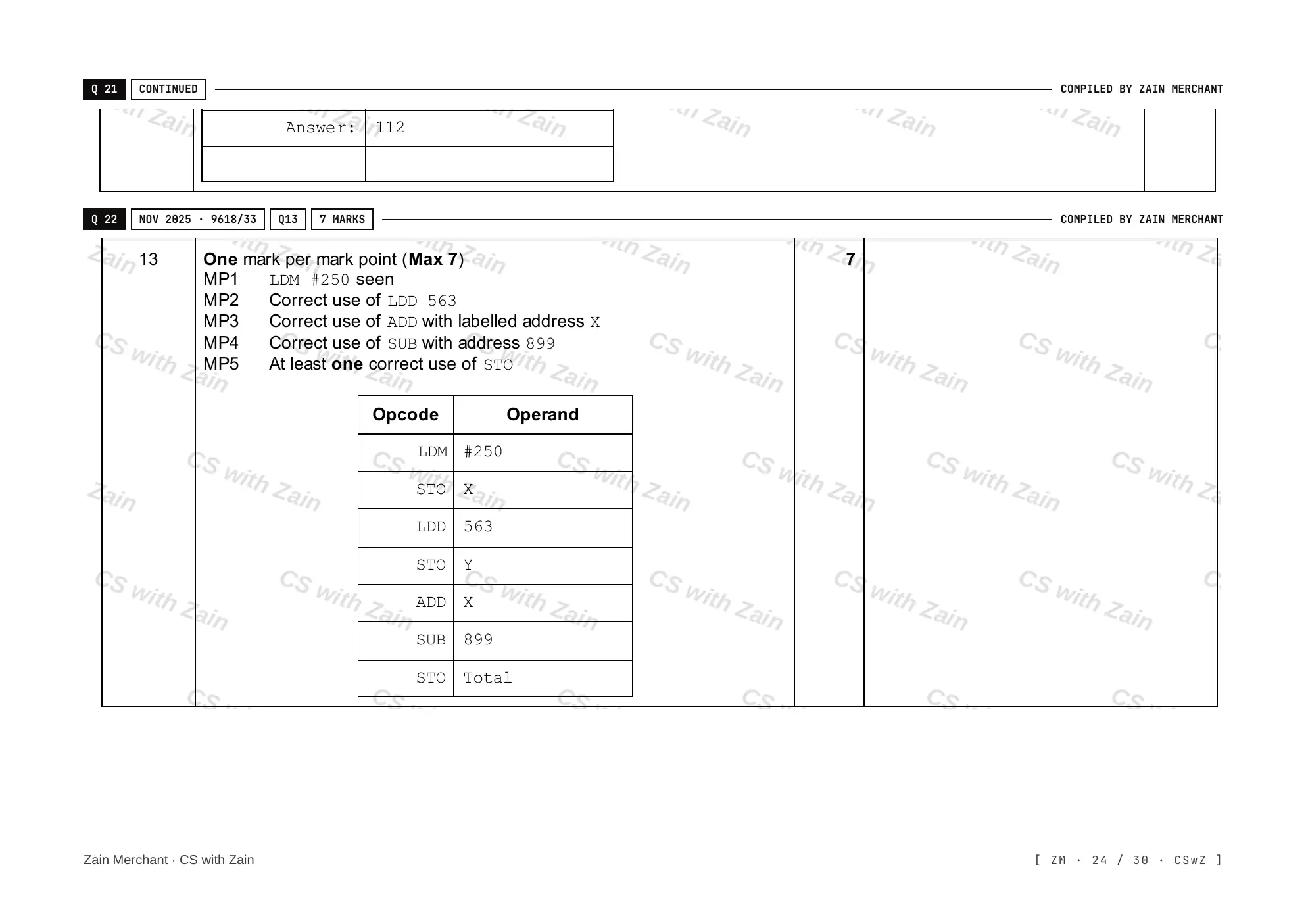 20.1 Programming Paradigms mark scheme, page 23