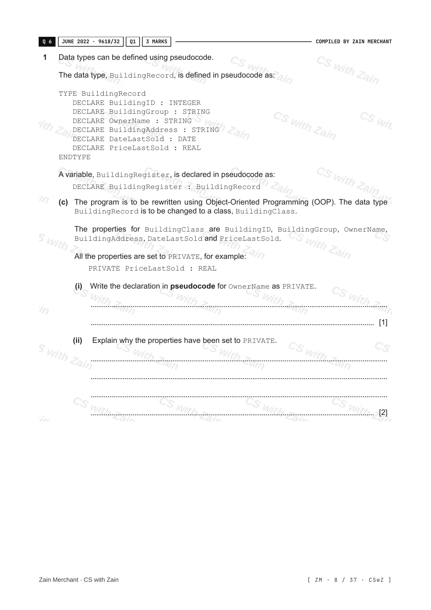 20.1 Programming Paradigms questions, page 7