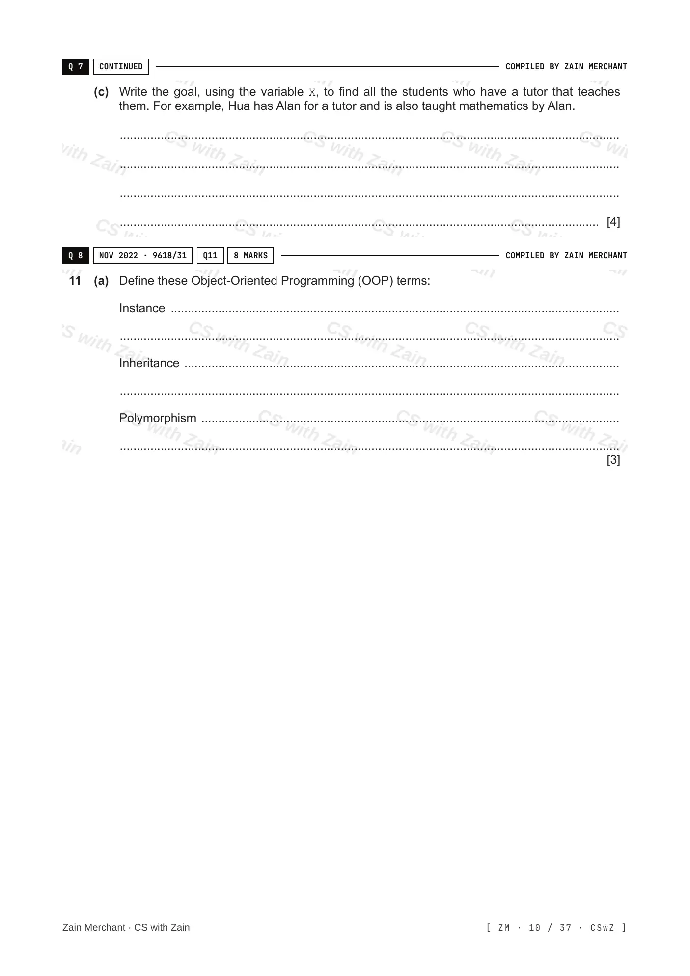 20.1 Programming Paradigms questions, page 9