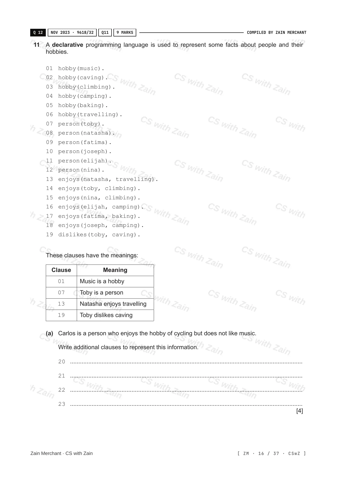 20.1 Programming Paradigms questions, page 15