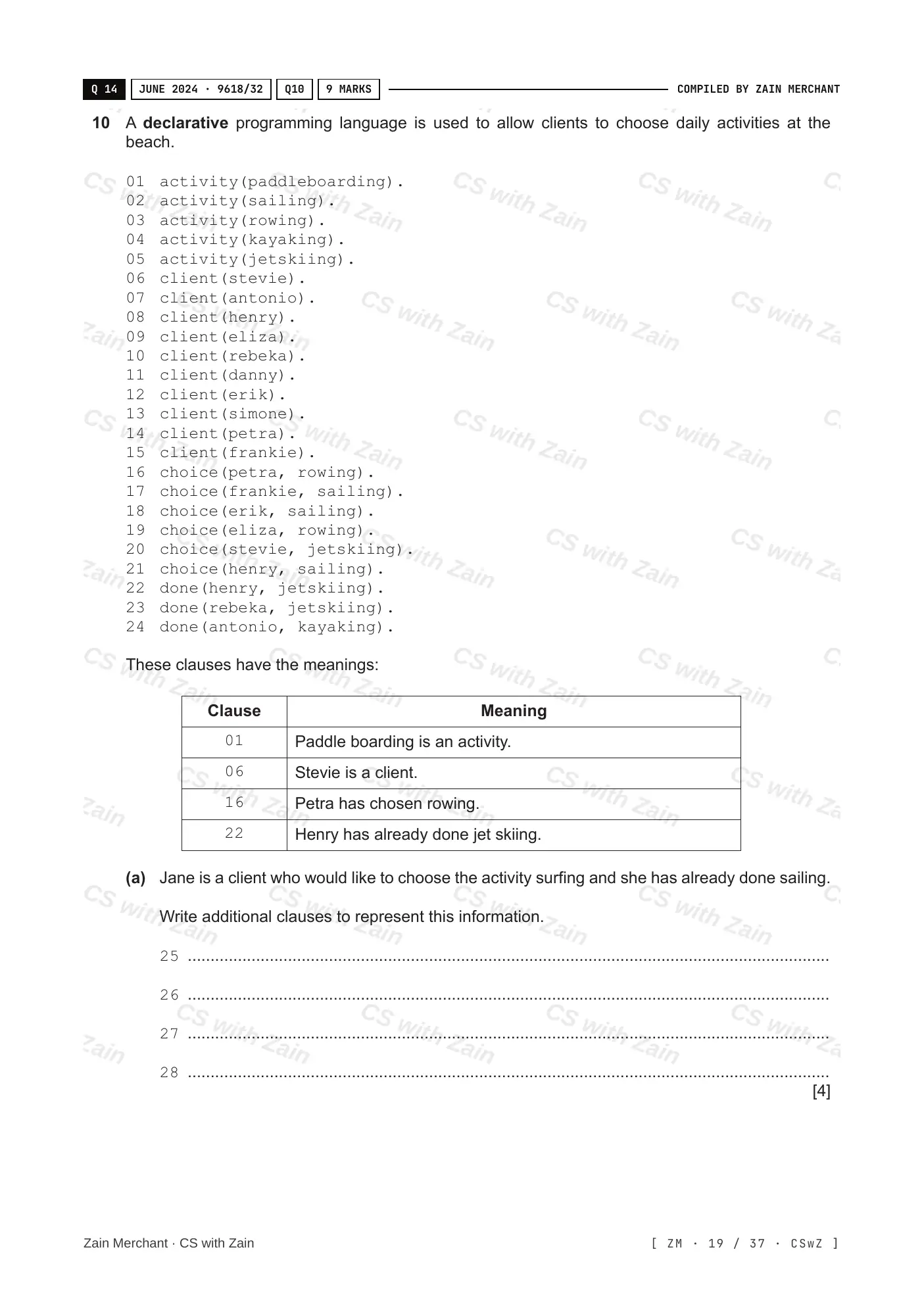 20.1 Programming Paradigms questions, page 18