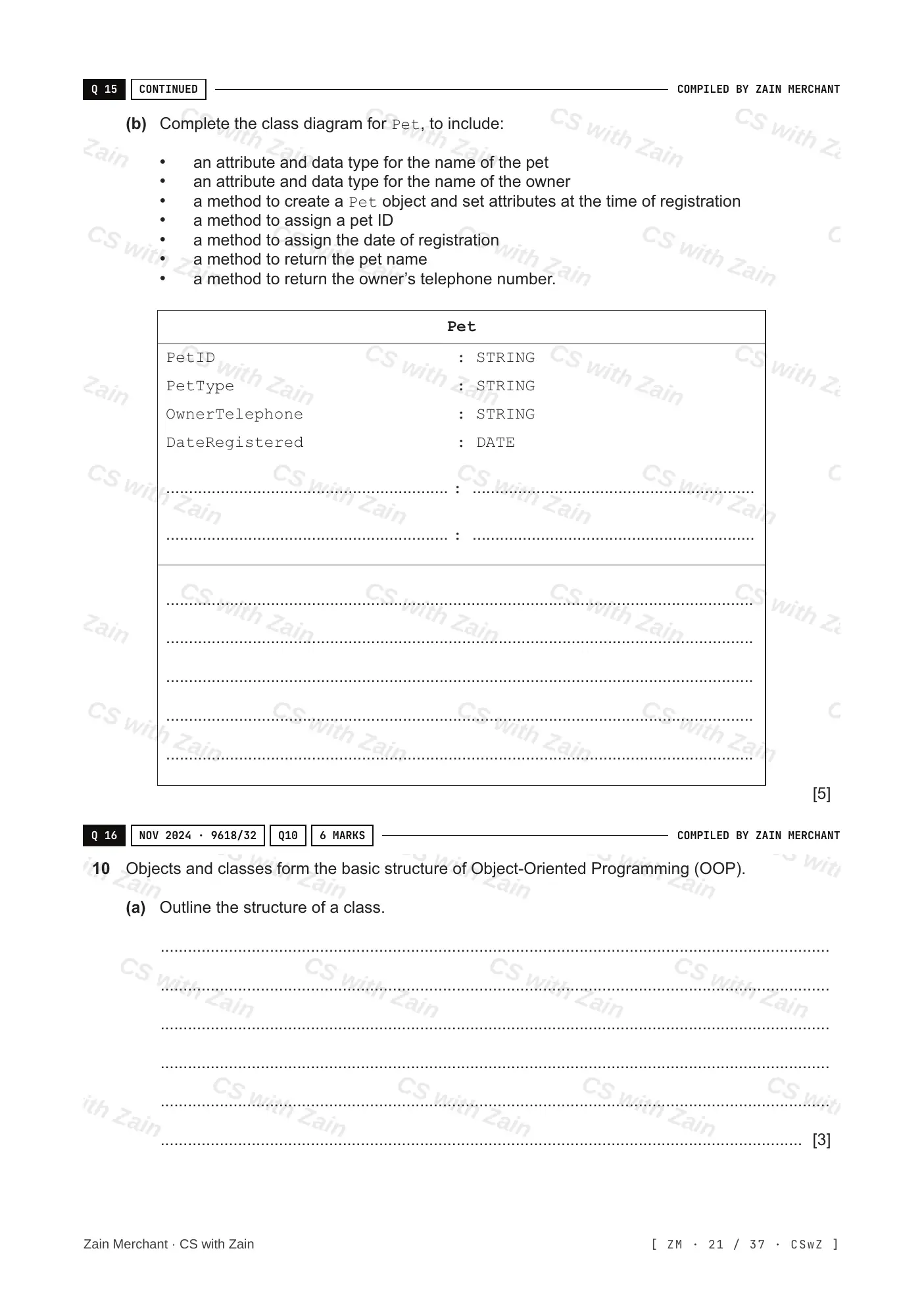 20.1 Programming Paradigms questions, page 20