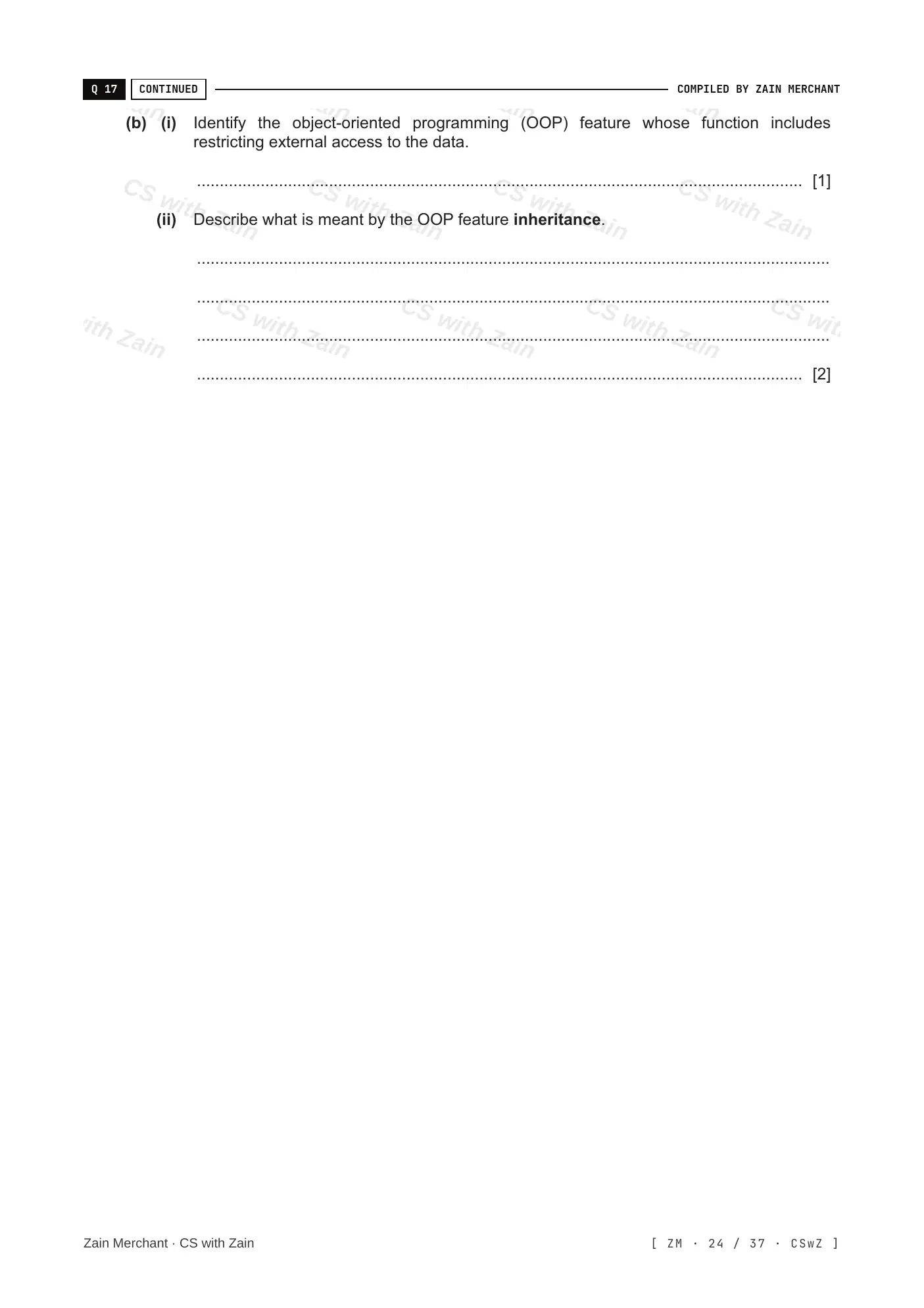 20.1 Programming Paradigms questions, page 23